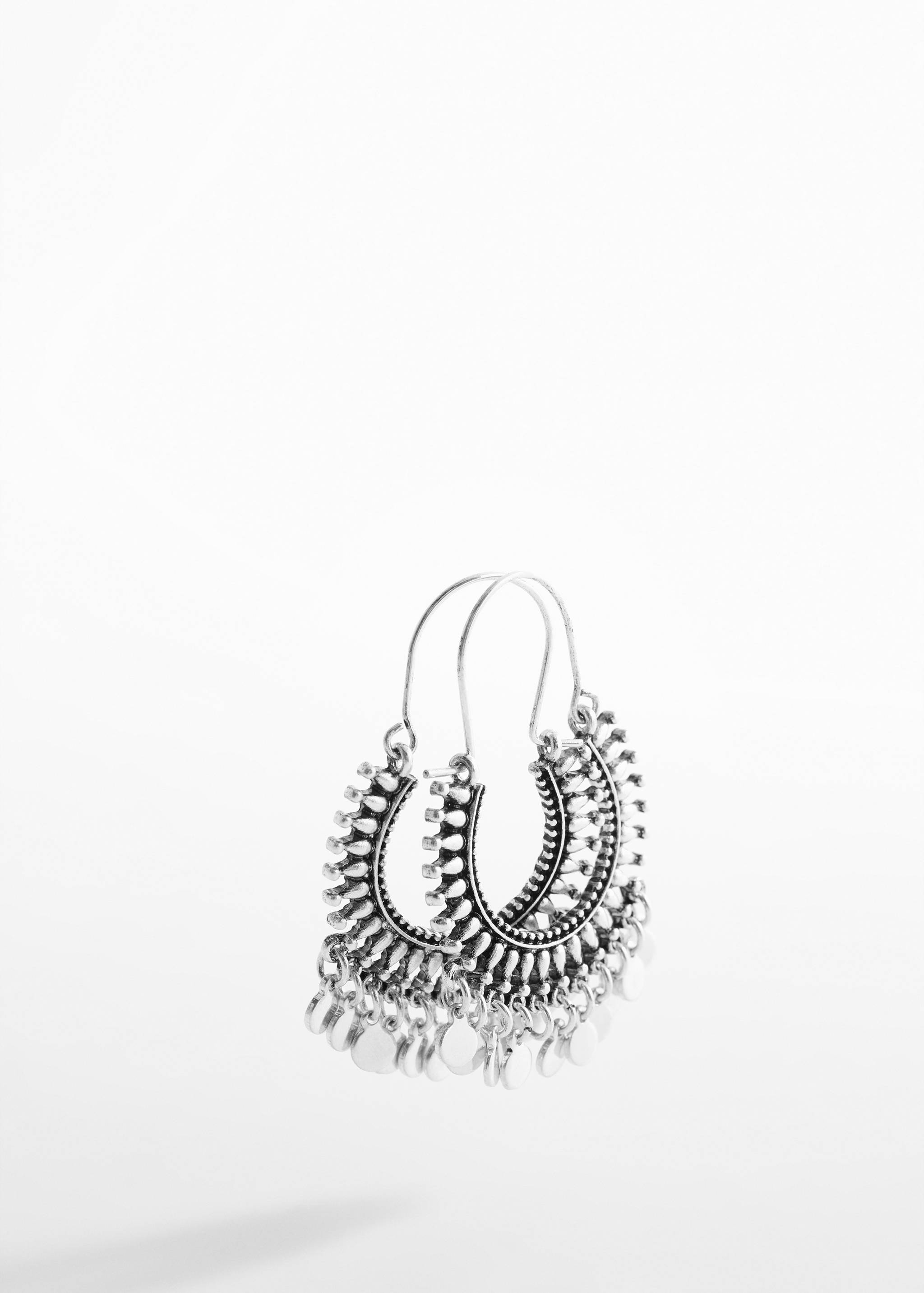 Metallic hoop earrings - Details of the article 1