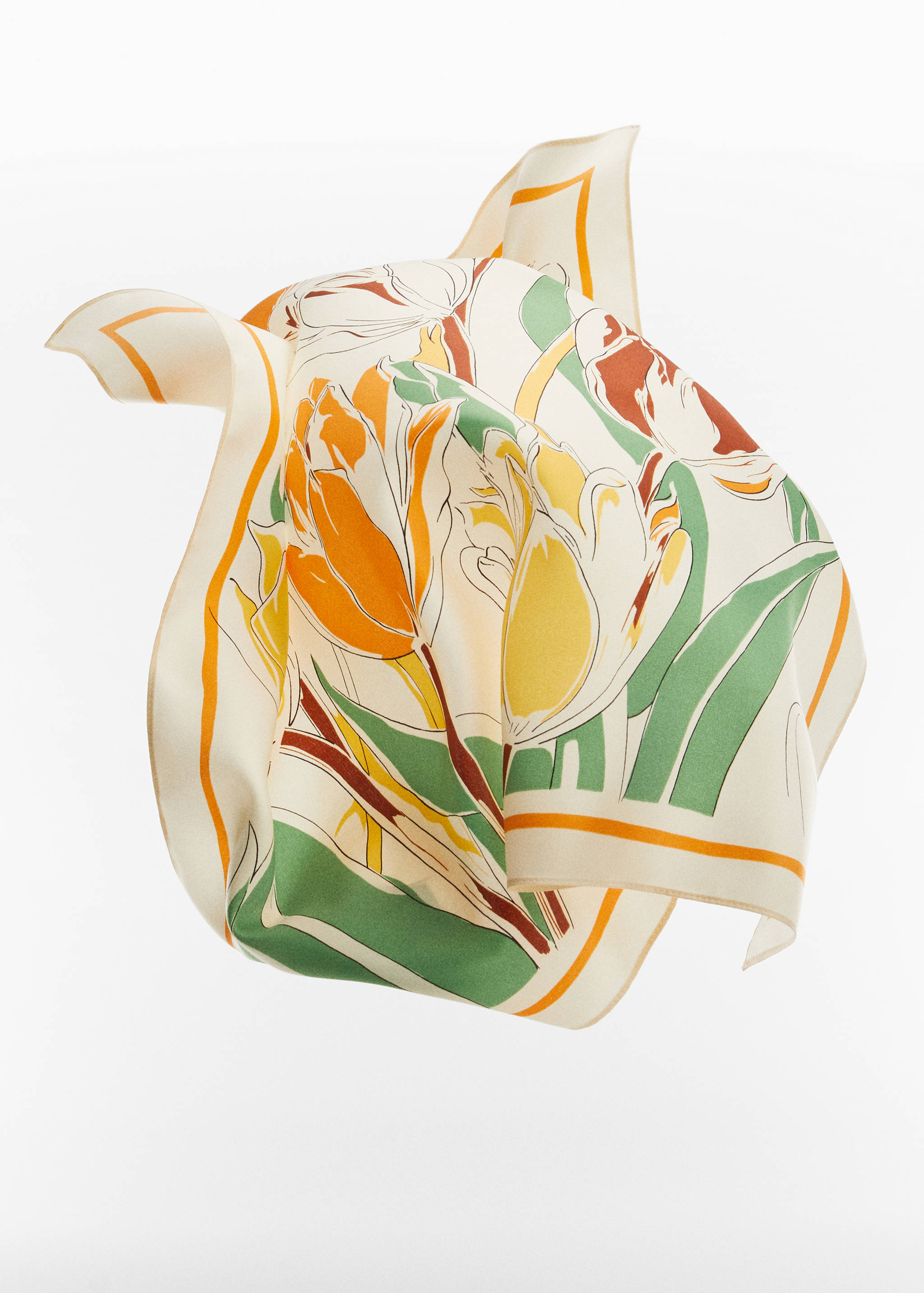 Floral print scarf - Details of the article 2