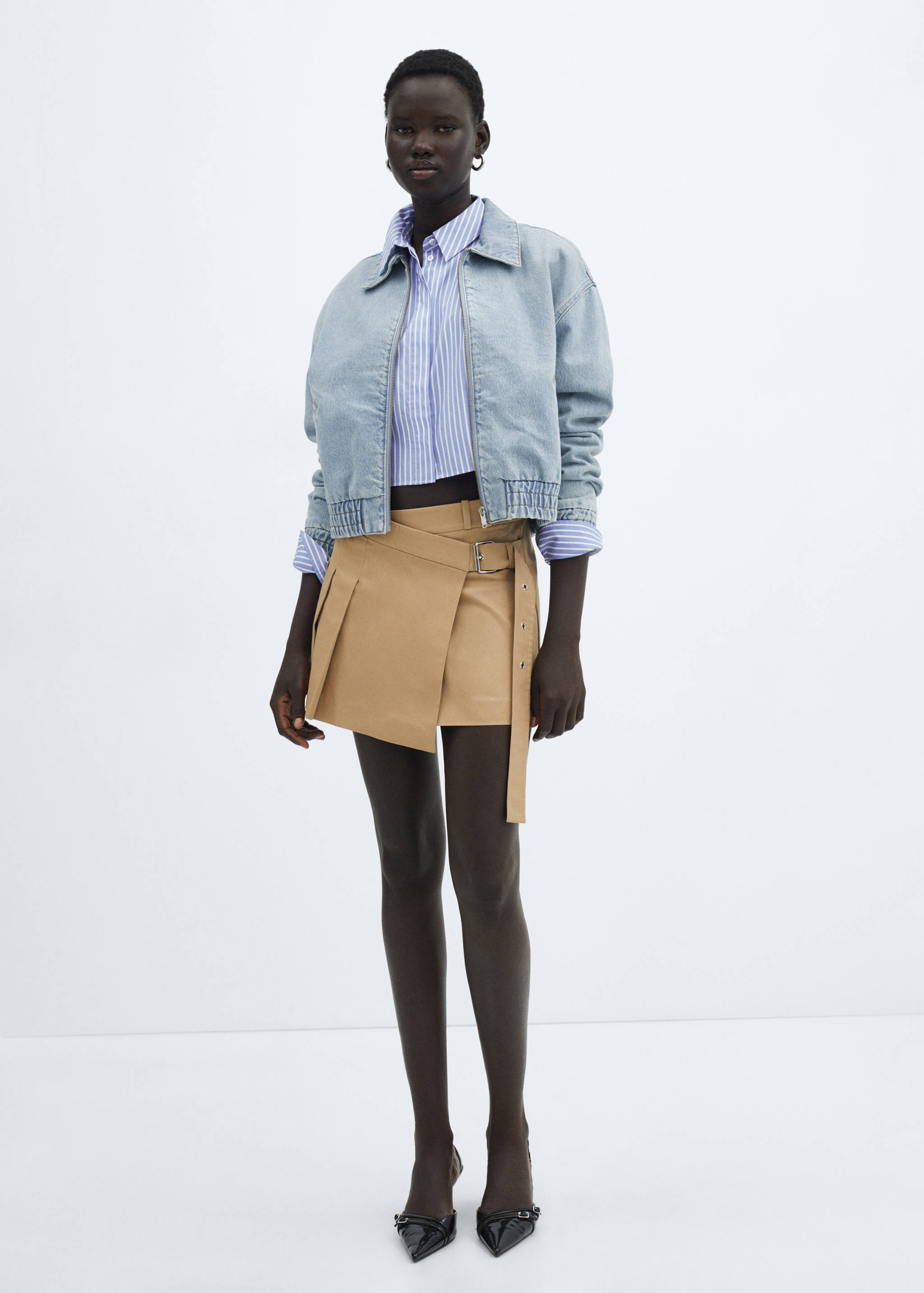 Striped cropped shirt - General plane