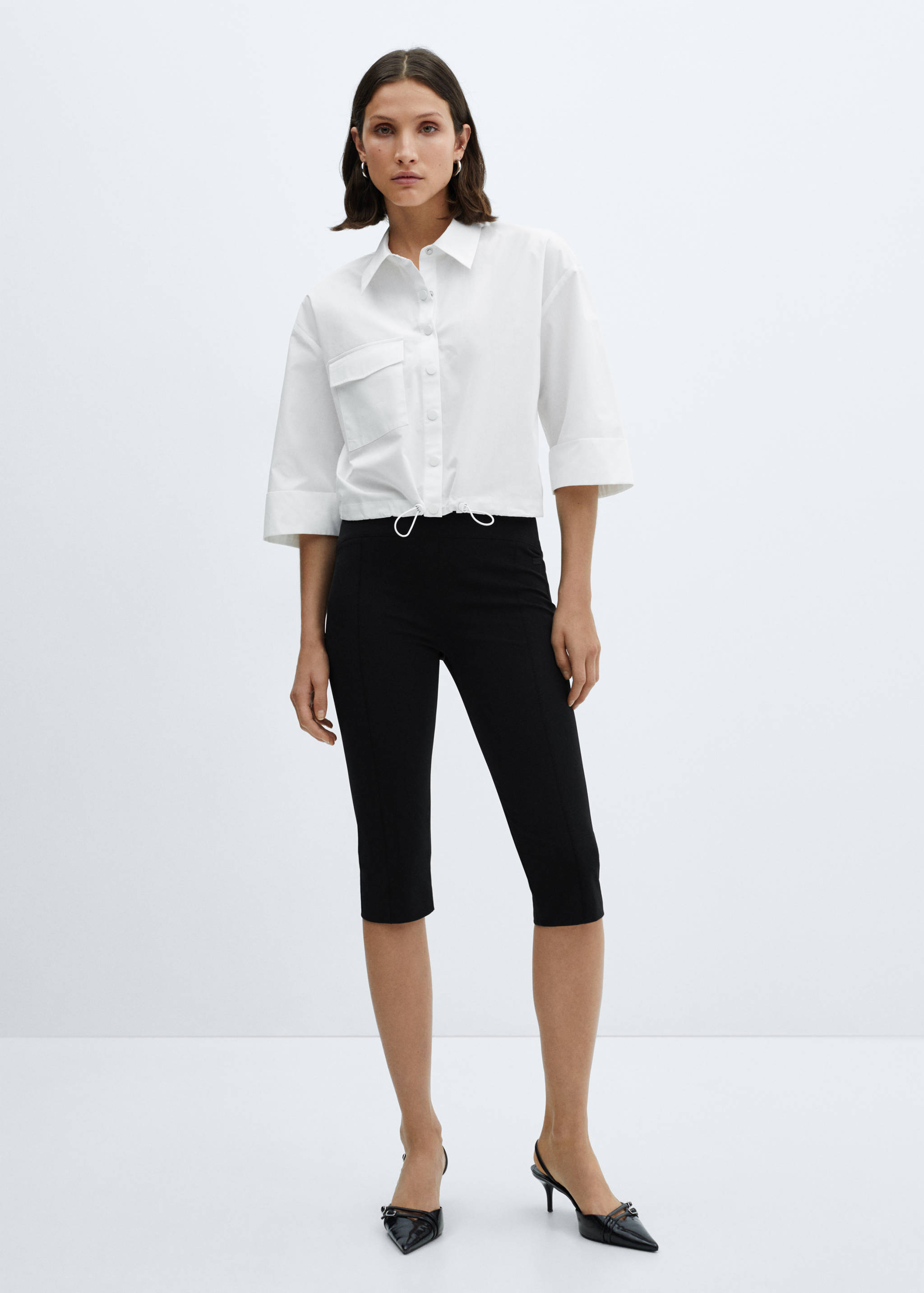 Camisa de algodão com base ajustável - Plano geral