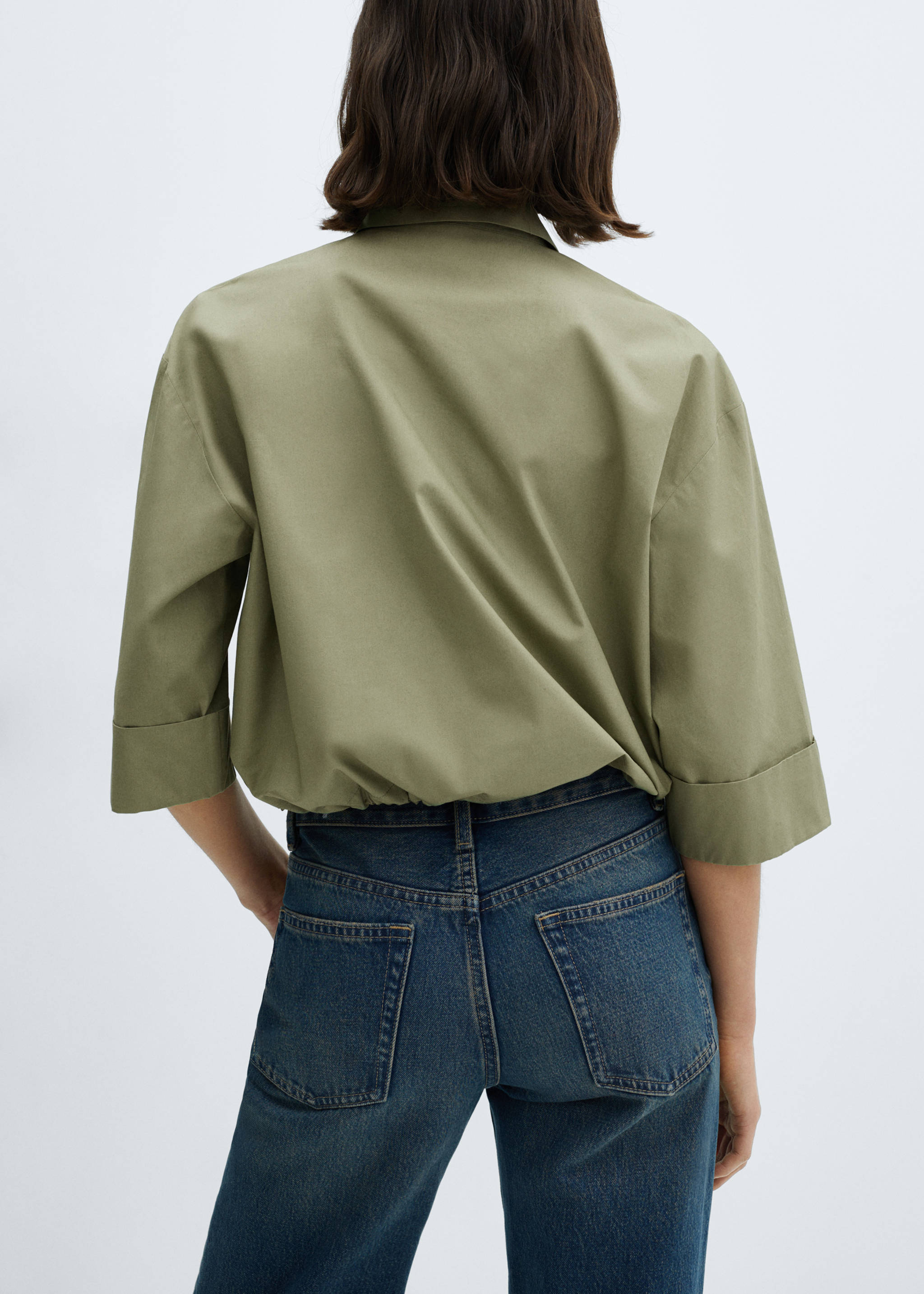 Camisa de algodão com base ajustável - Verso do artigo