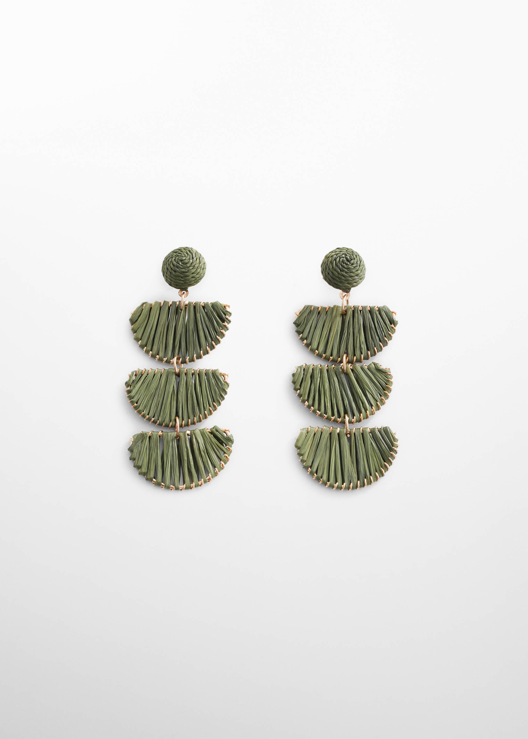 Long raffia earrings - Article without model