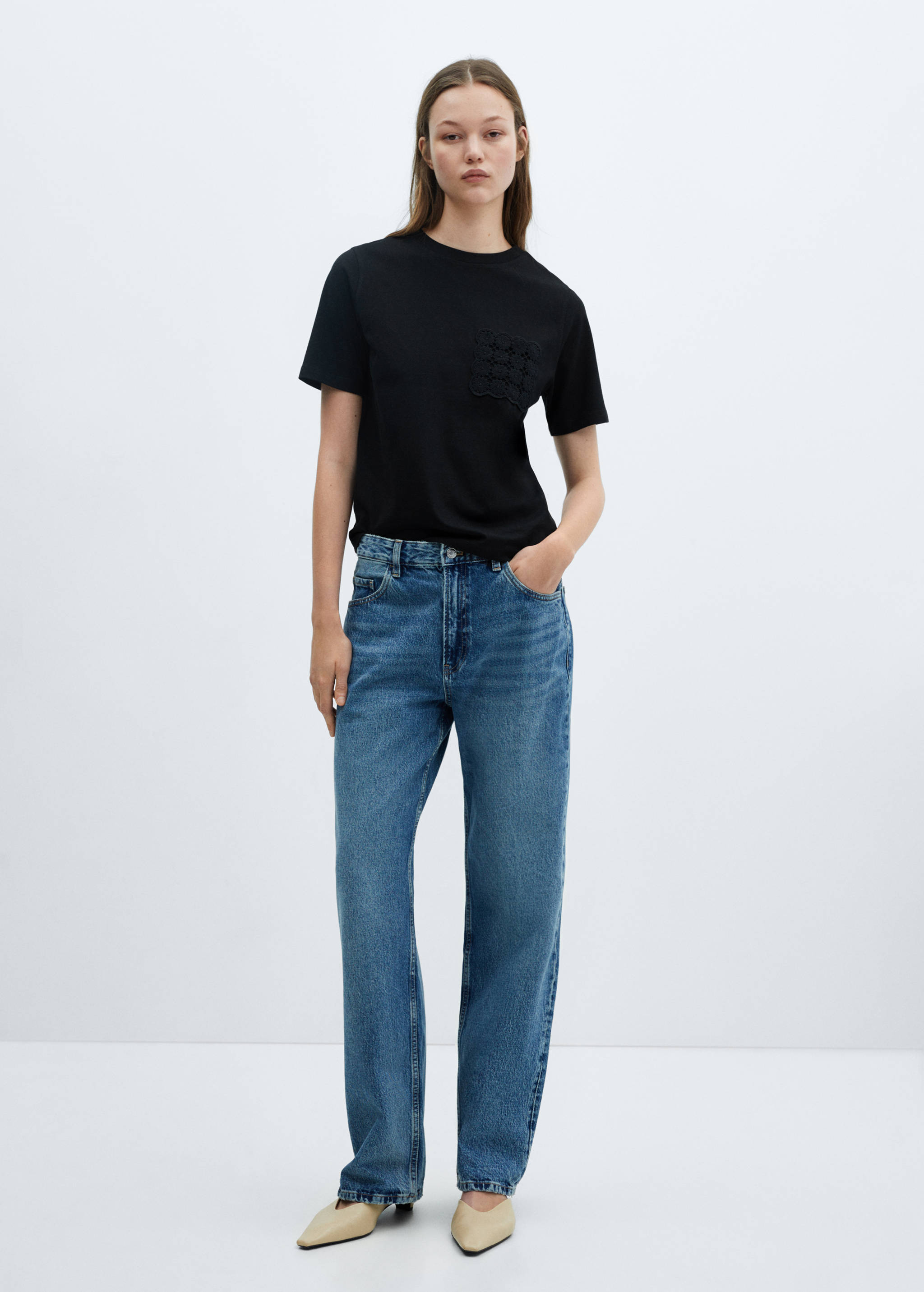 Crochet t-shirt with pocket - General plane