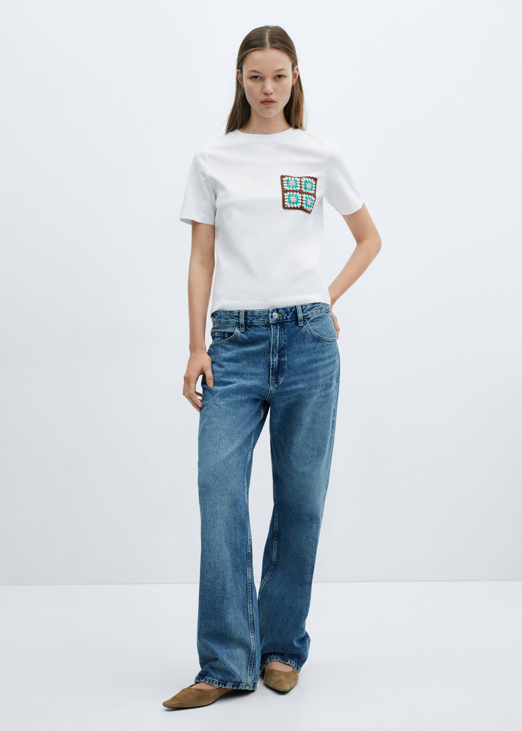 Crochet t-shirt with pocket - General plane