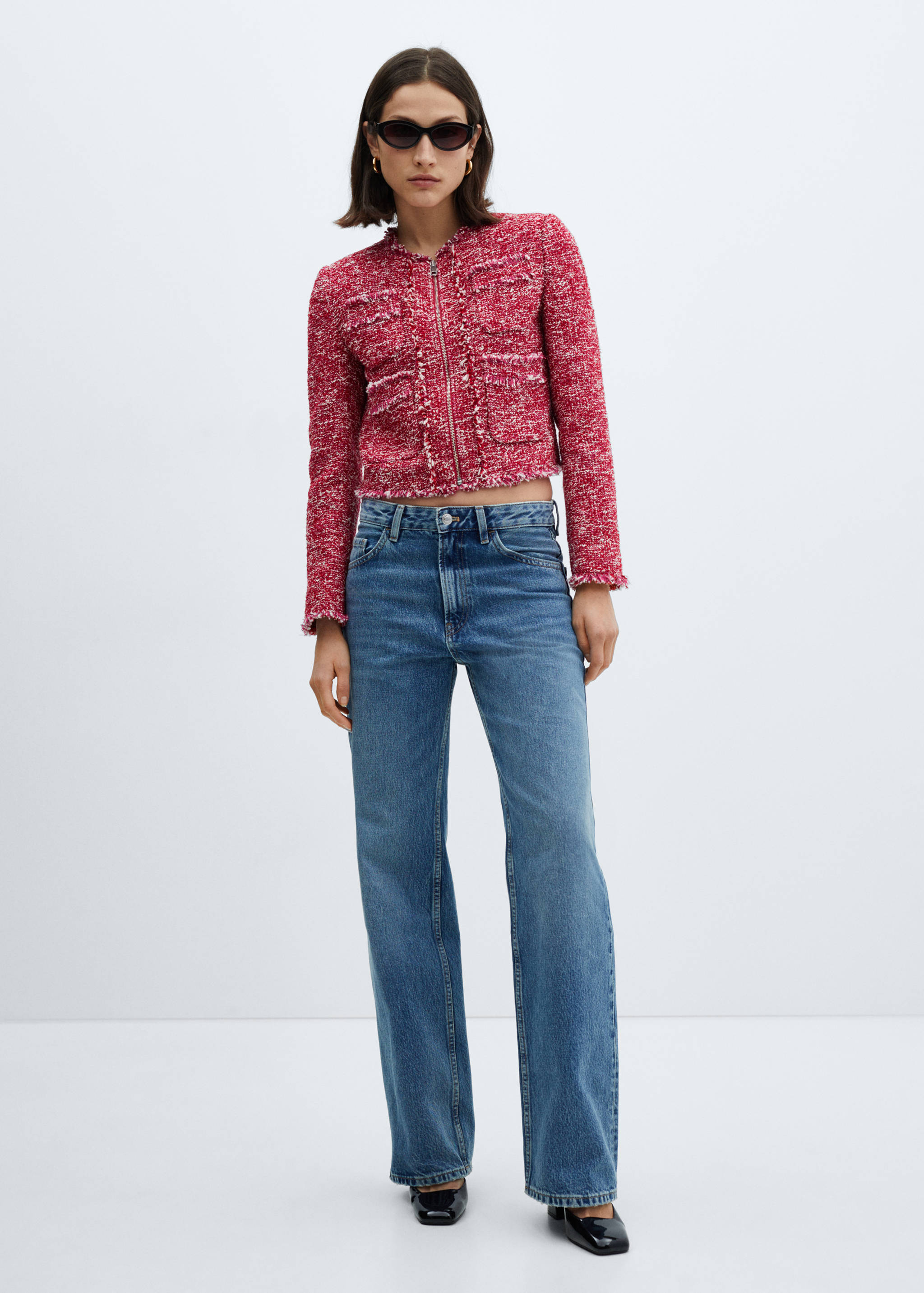 Pocket tweed jacket - General plane