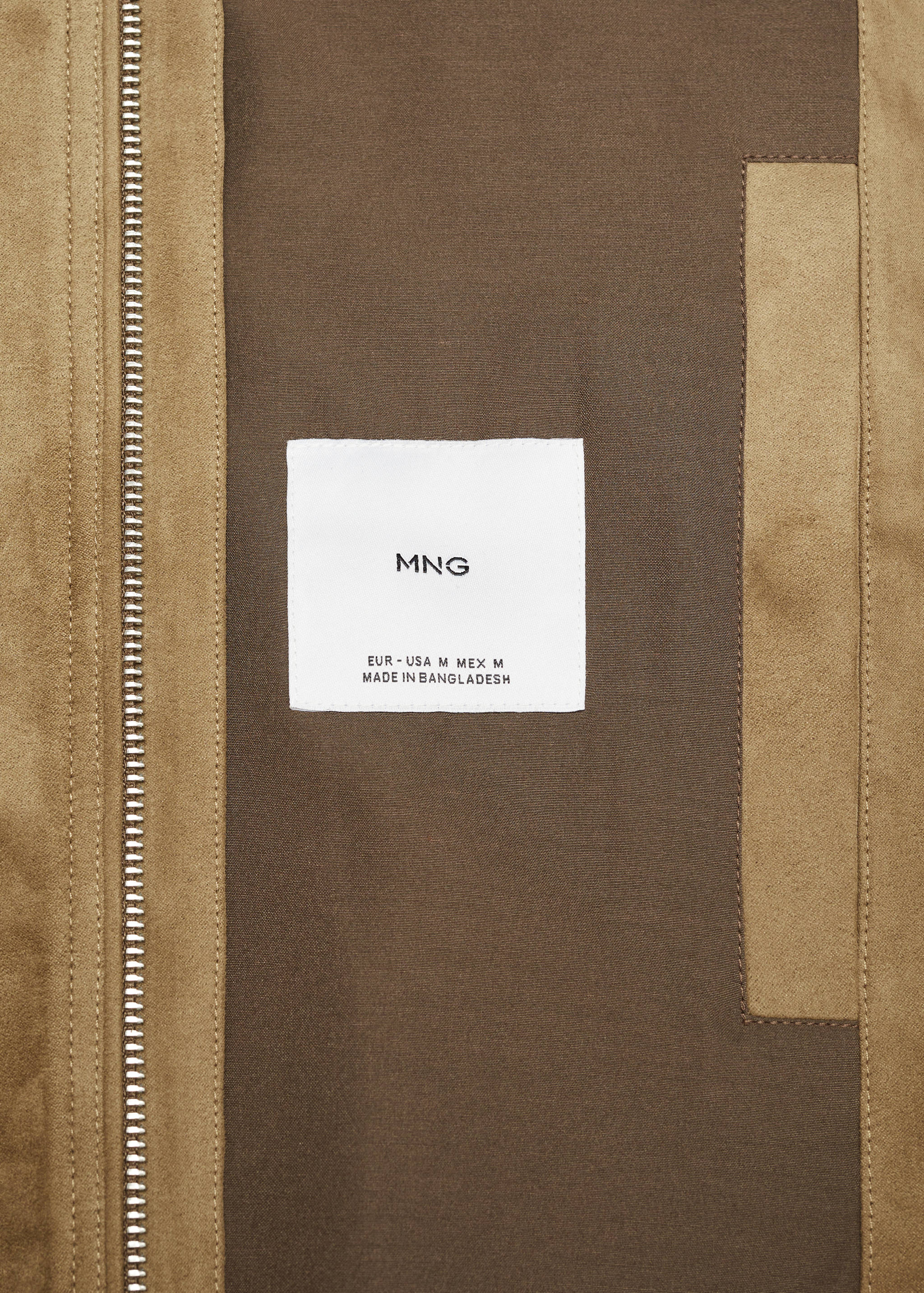 Suede-effect jacket with zip - Details of the article 8