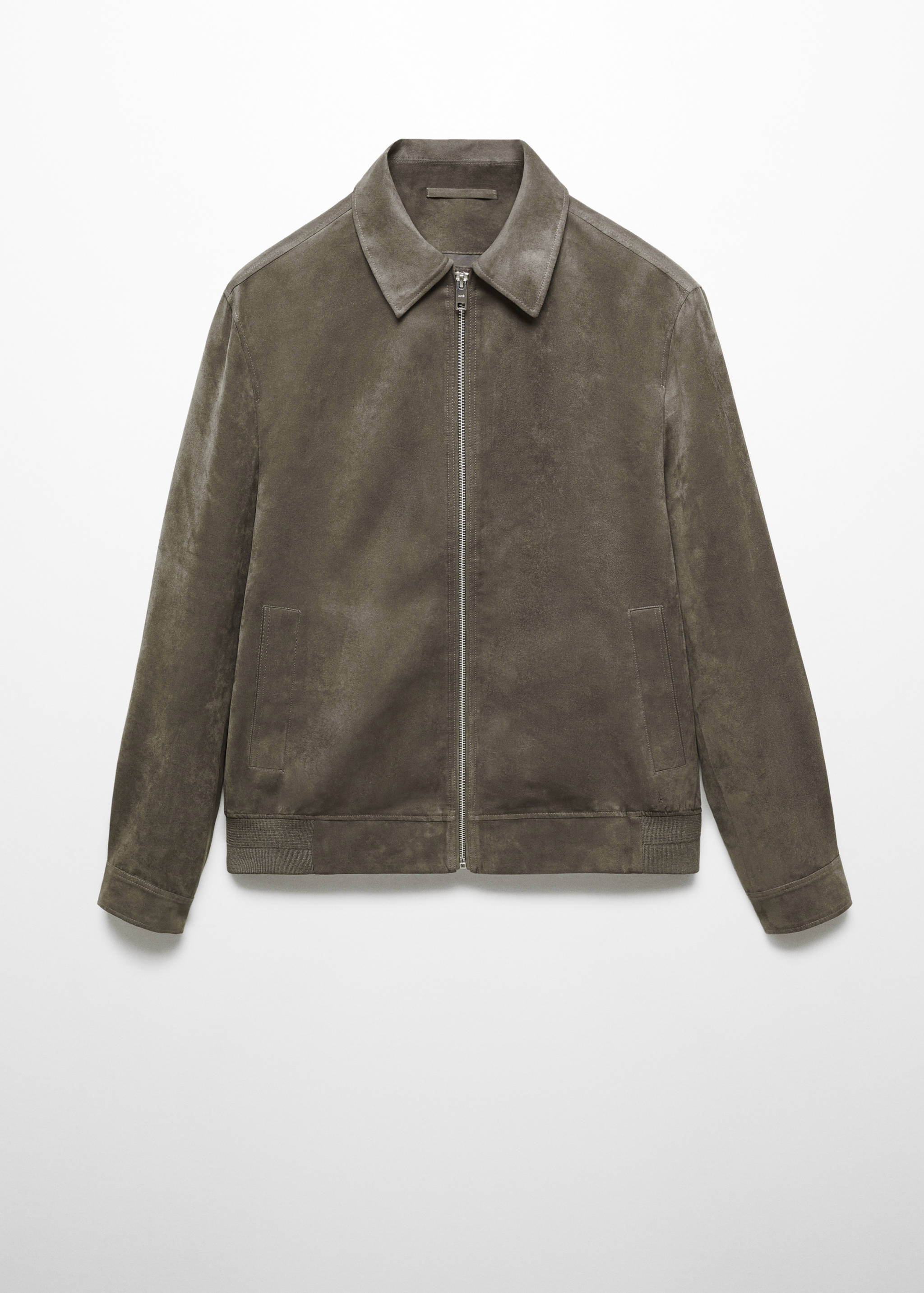 Suede-effect jacket with zip - Article without model