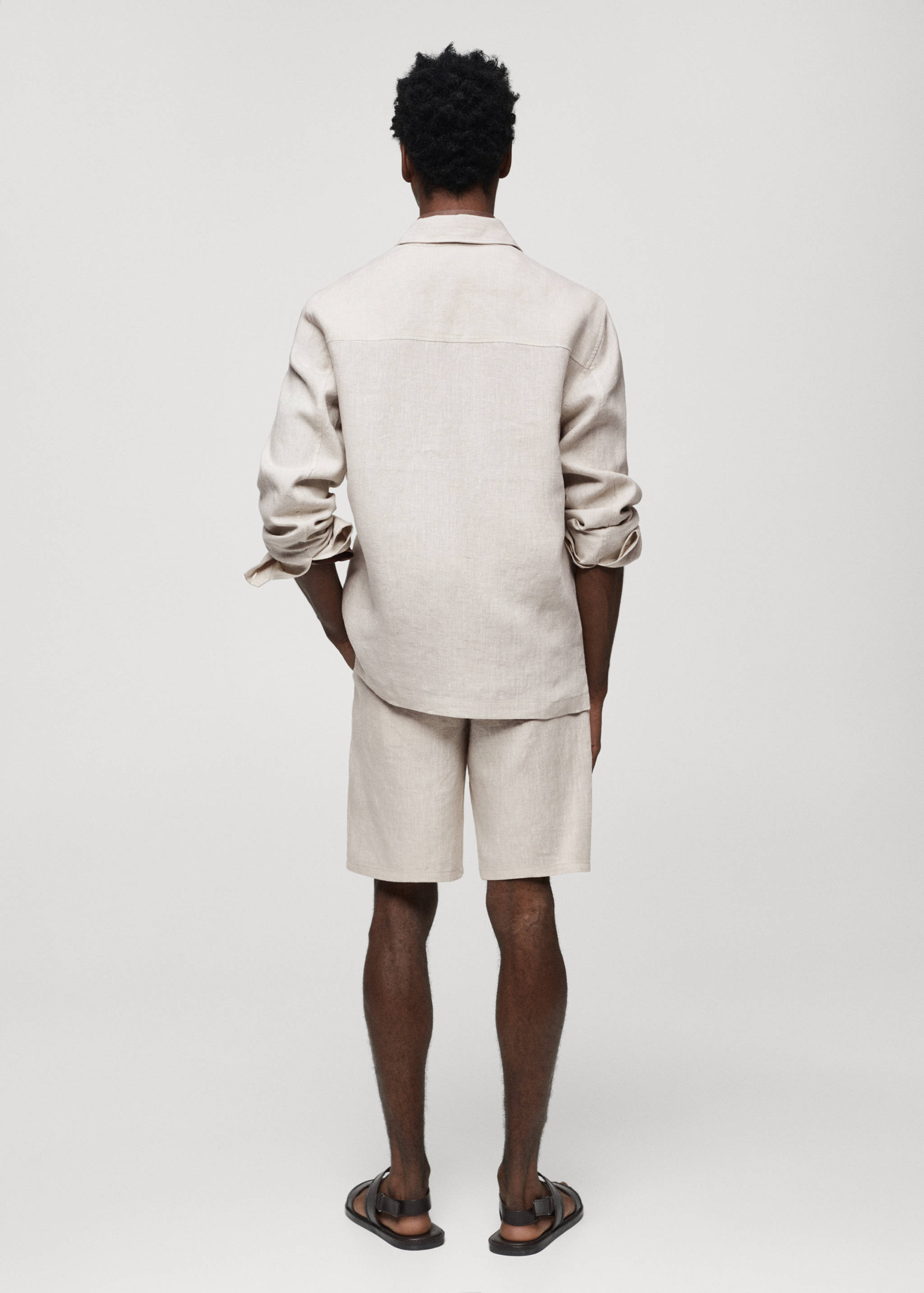 Surchemise 100 % lin poches - Verso de l’article
