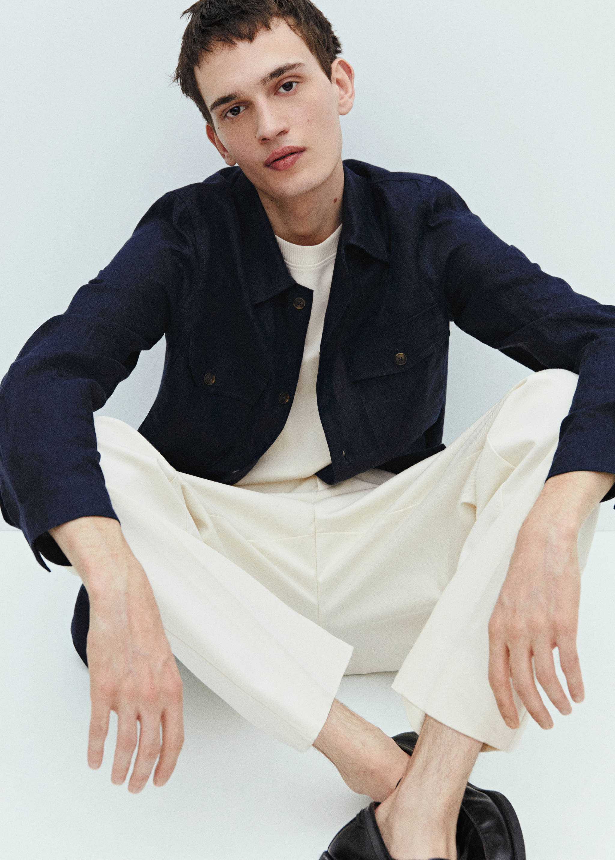 Sobrecamisa 100% lino bolsillos - Detalle del artículo 5