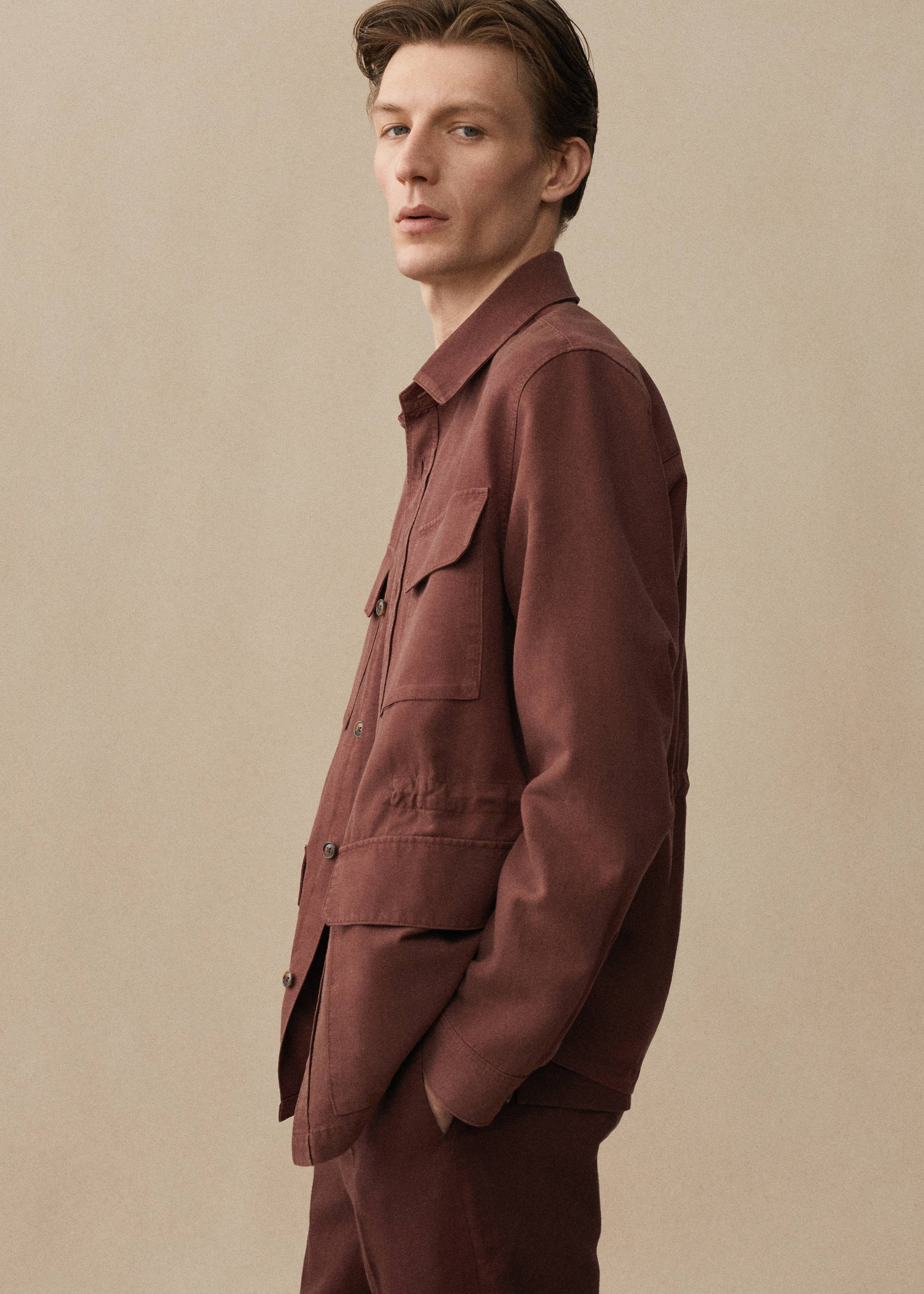 Leinen-Overshirt mit Taschen - Detail des Artikels 6