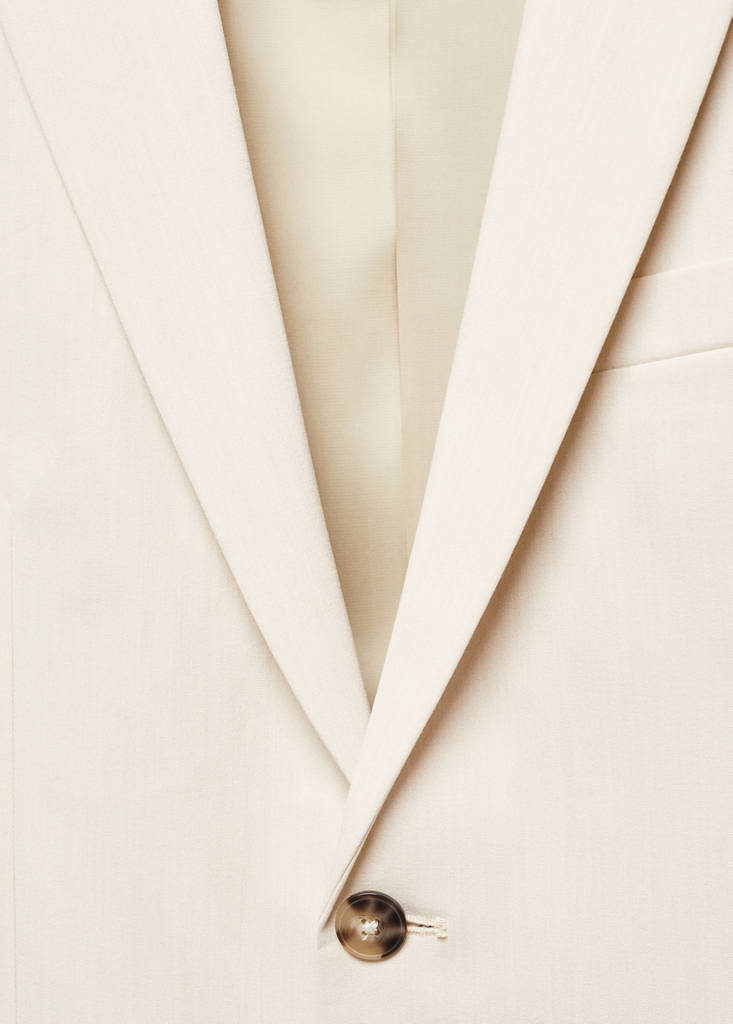 Super slim-fit suit jacket in stretch fabric — Ecru