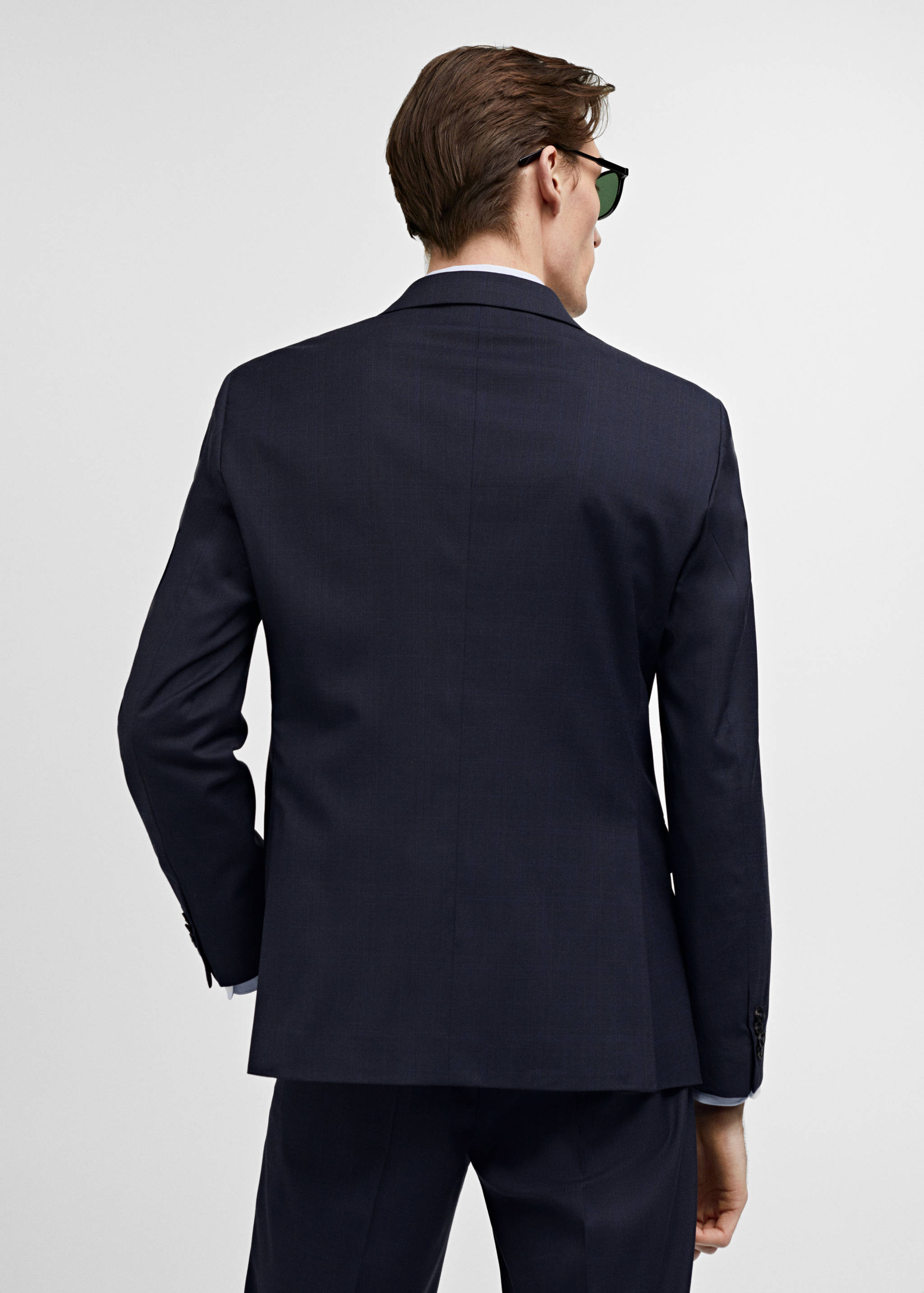 Stretch-fabric slim-fit suit blazer - Reverse of the article