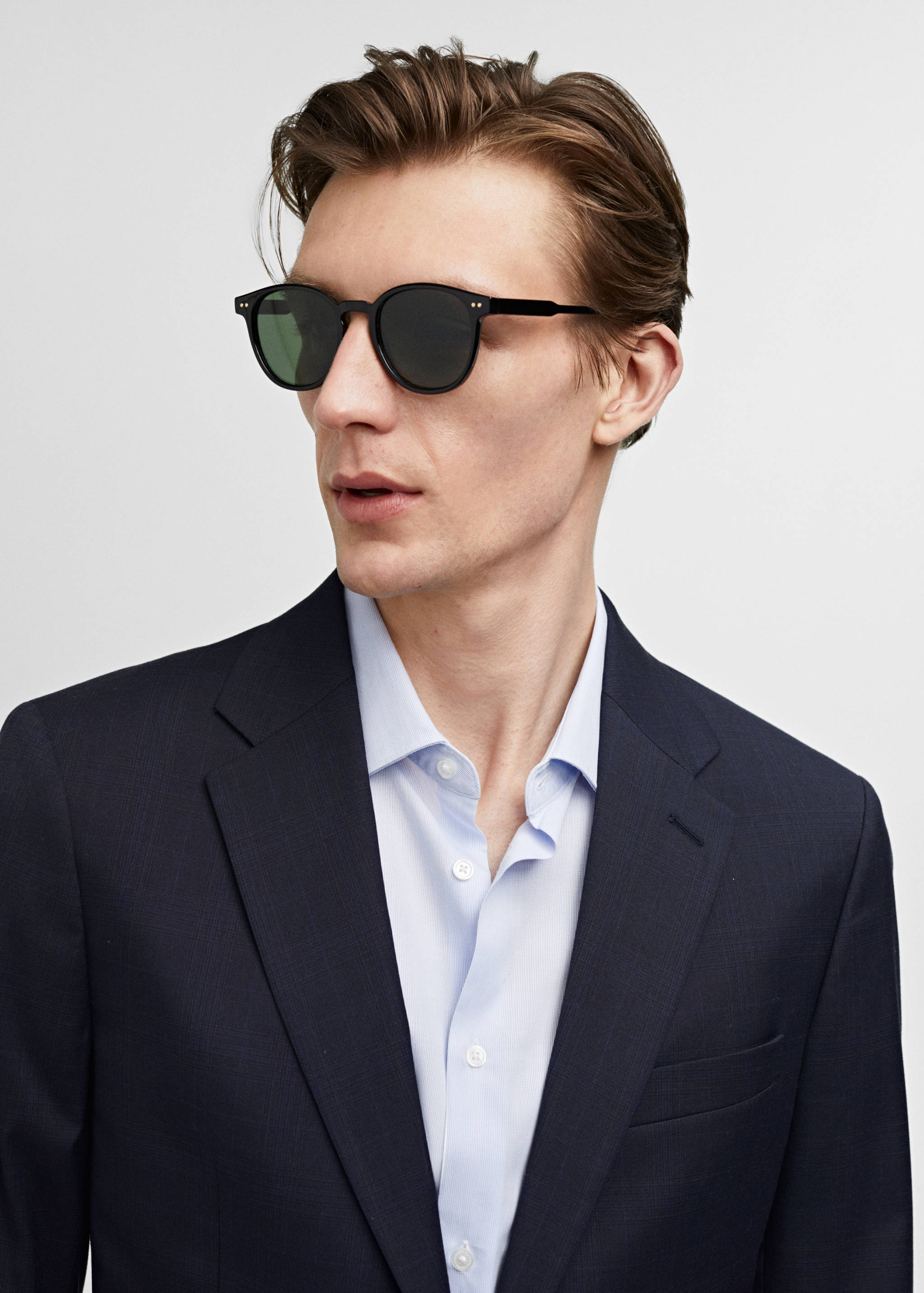 Stretch-fabric slim-fit suit blazer - Details of the article 1