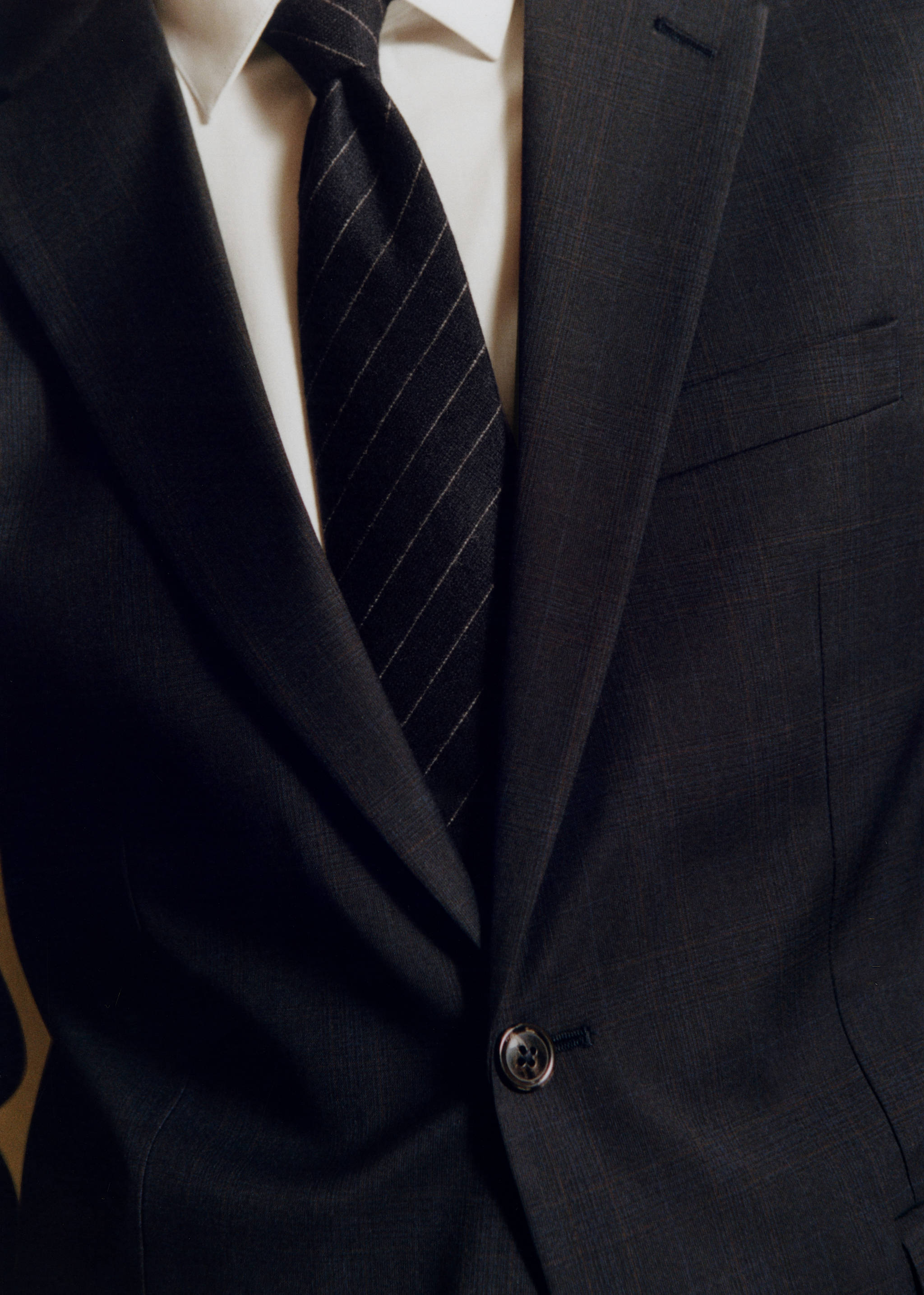 Stretch-fabric slim-fit suit blazer - Details of the article 9