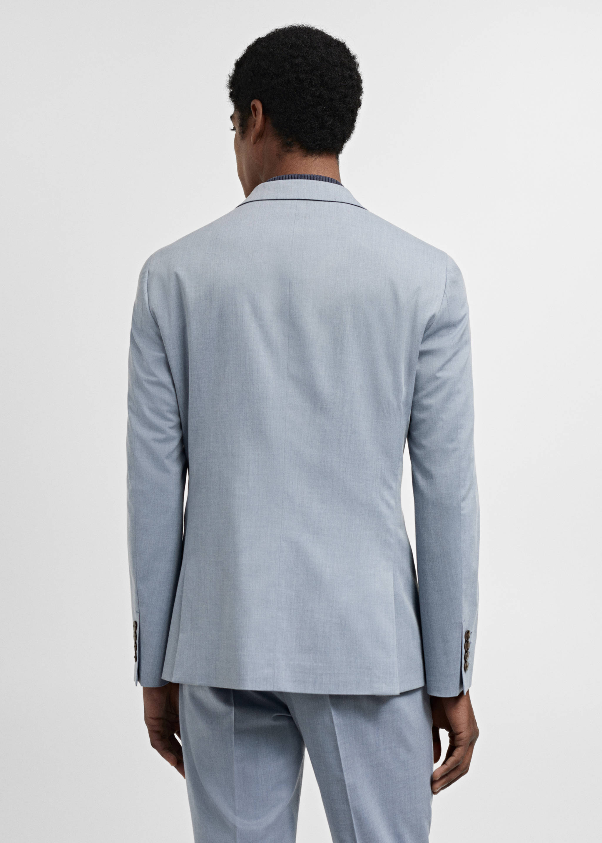 Super slim-fit suit jacket in stretch fabric - Reverse of the article