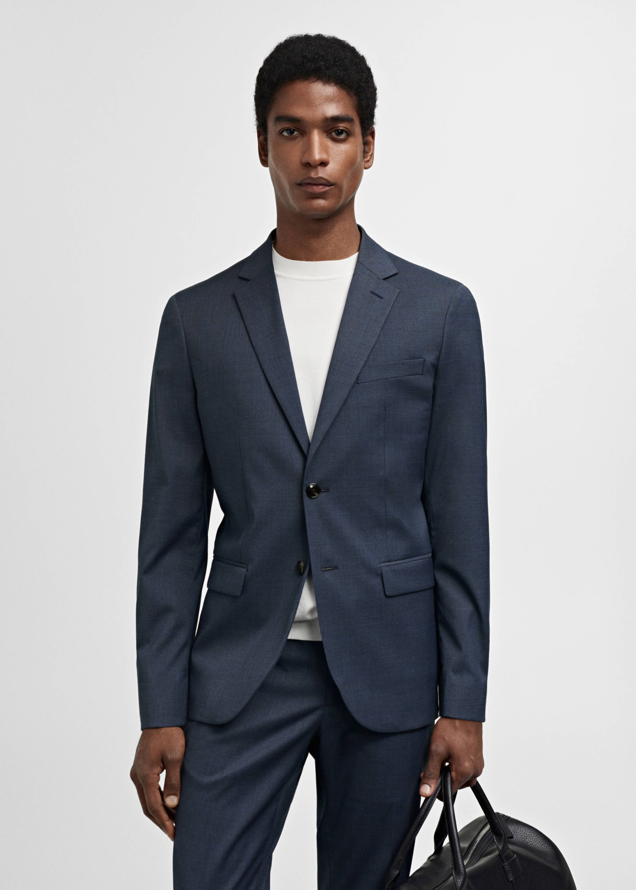 Super slim-fit suit jacket in stretch fabric - Medium plane