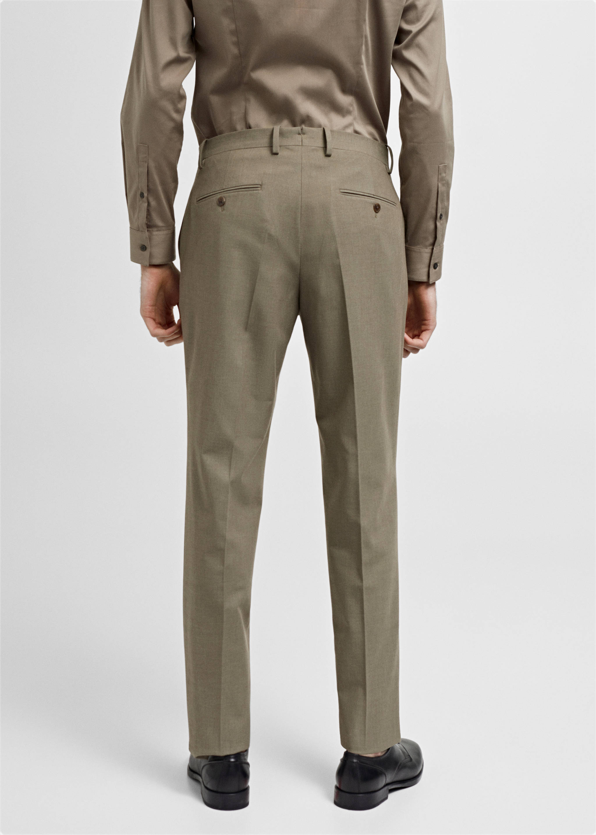 Stretch-fabric slim-fit suit trousers - Reverse of the article