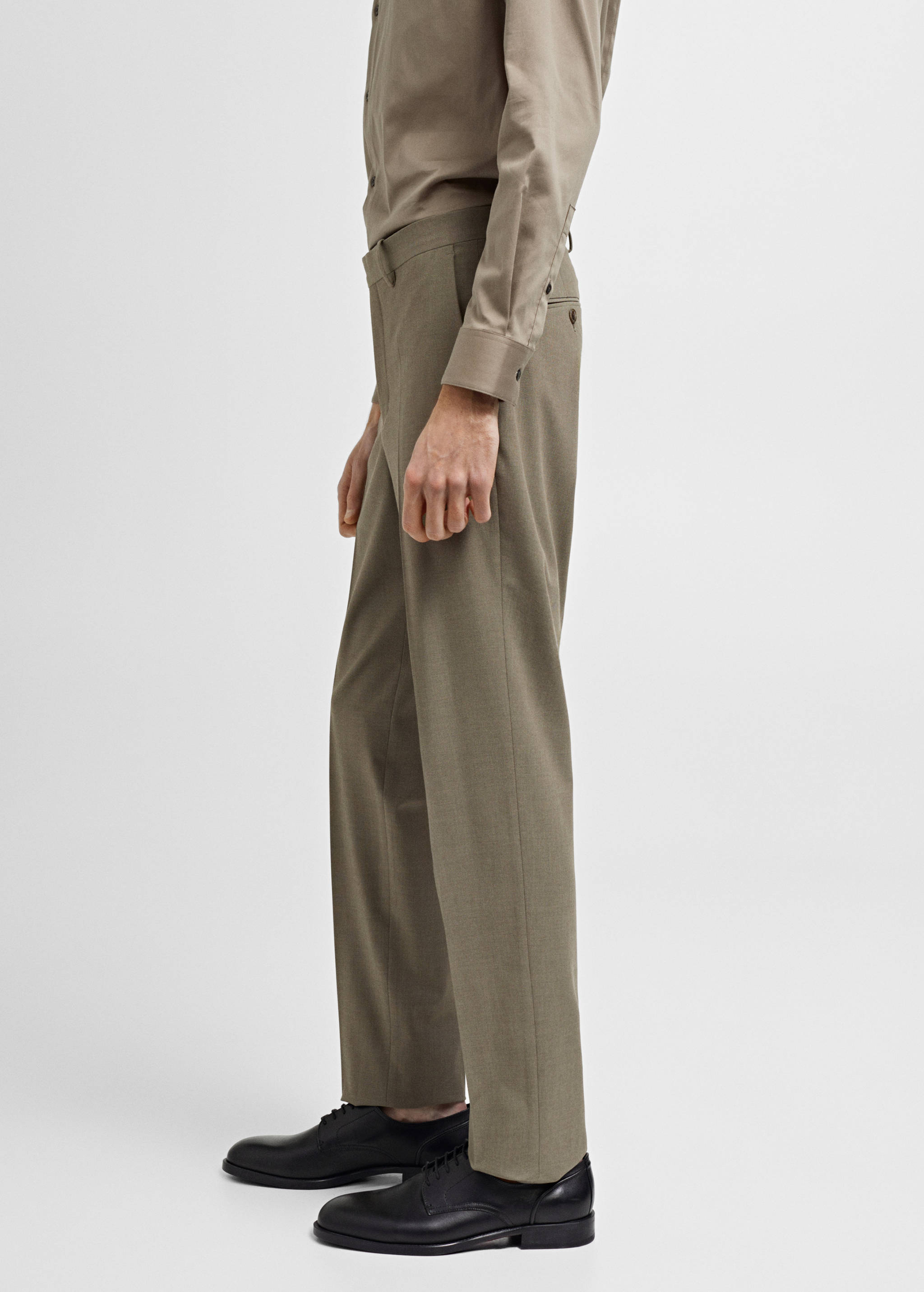 Stretch-fabric slim-fit suit trousers - Details of the article 2