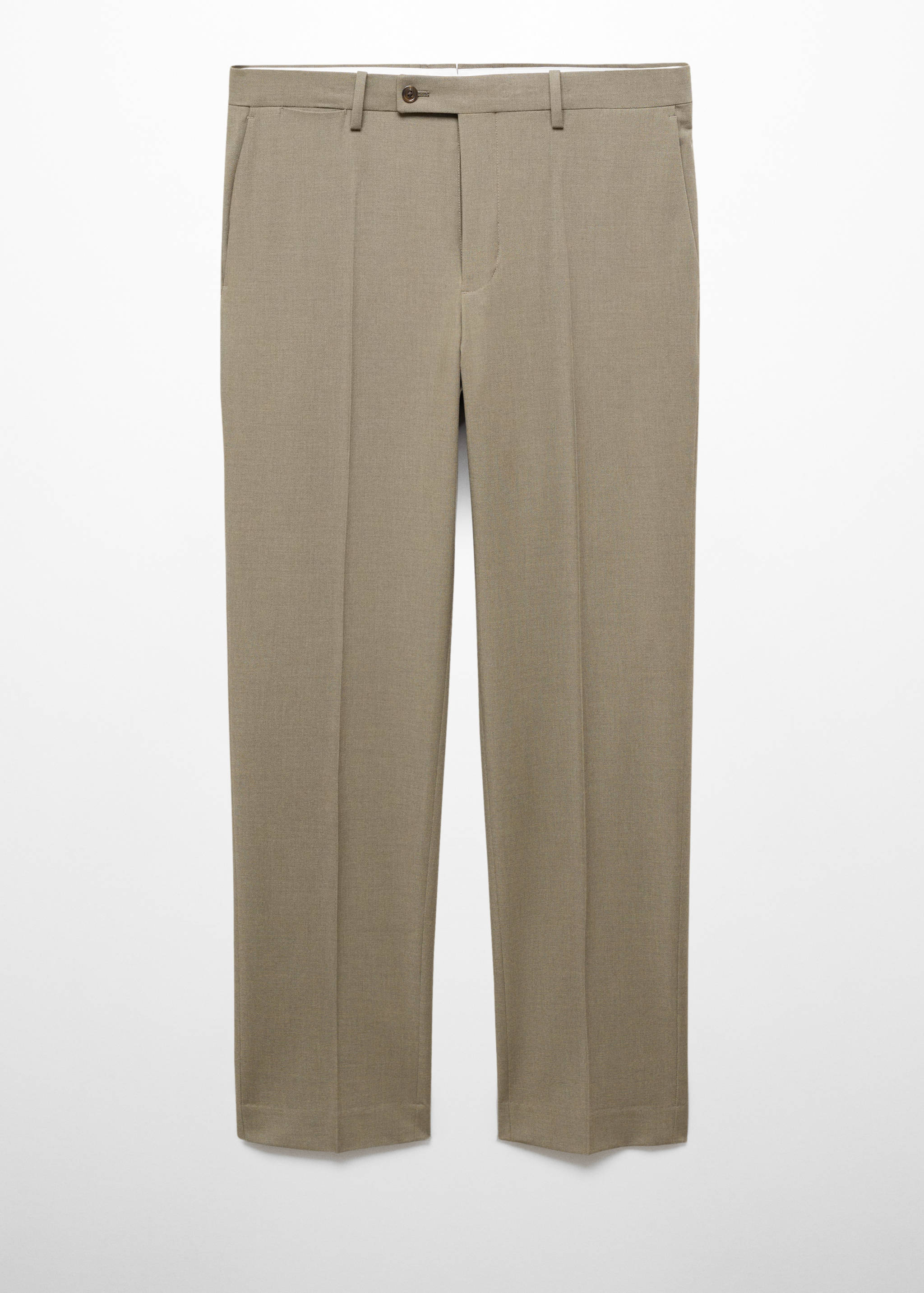Stretch-fabric slim-fit suit trousers - Article without model