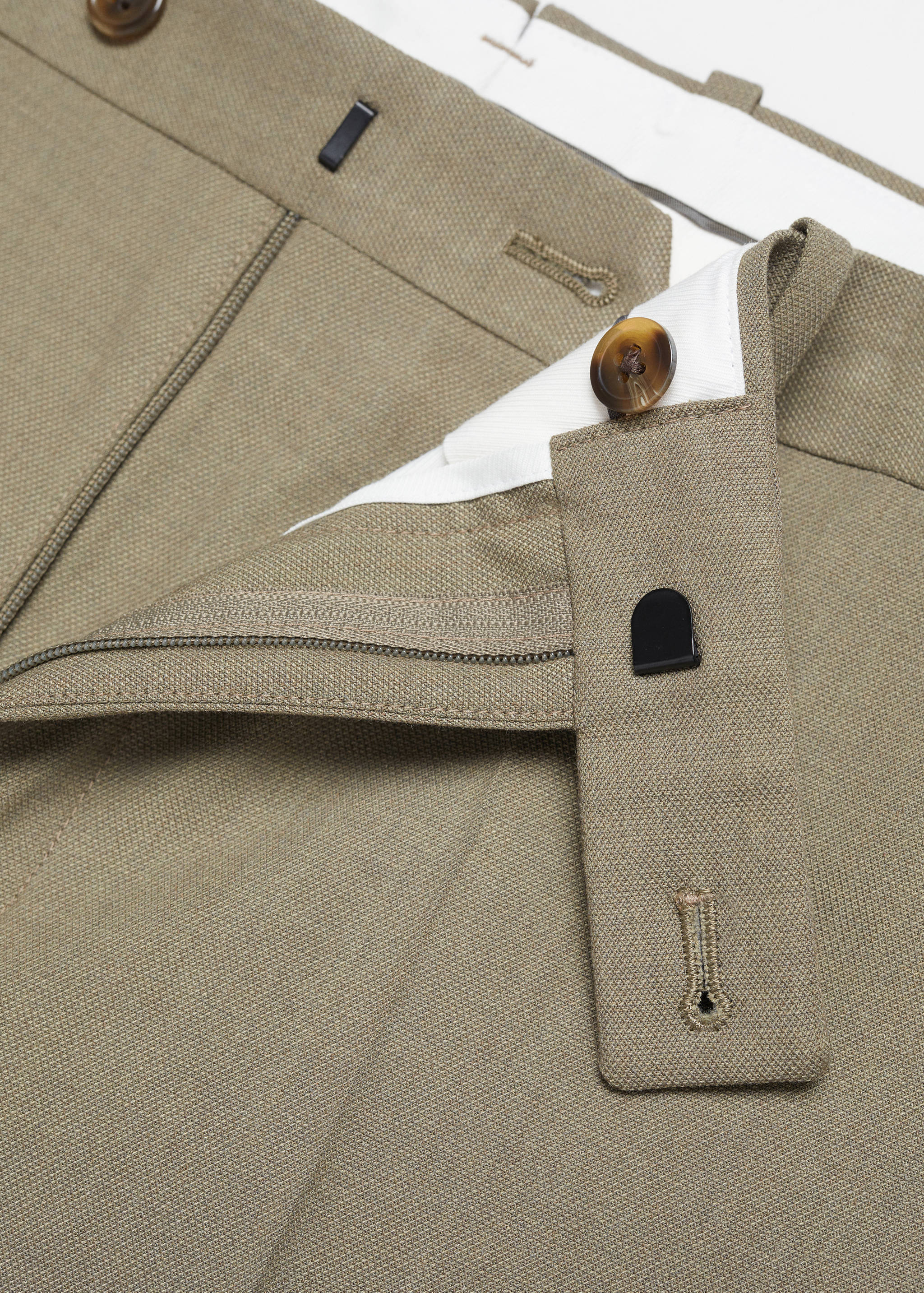 Stretch-fabric slim-fit suit trousers - Details of the article 8