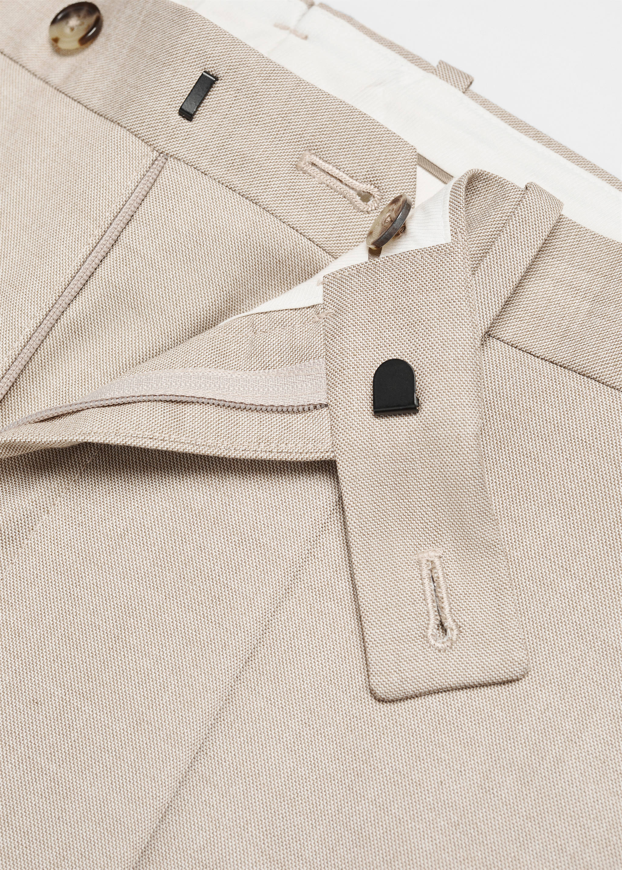 Stretch-fabric slim-fit suit trousers - Details of the article 8