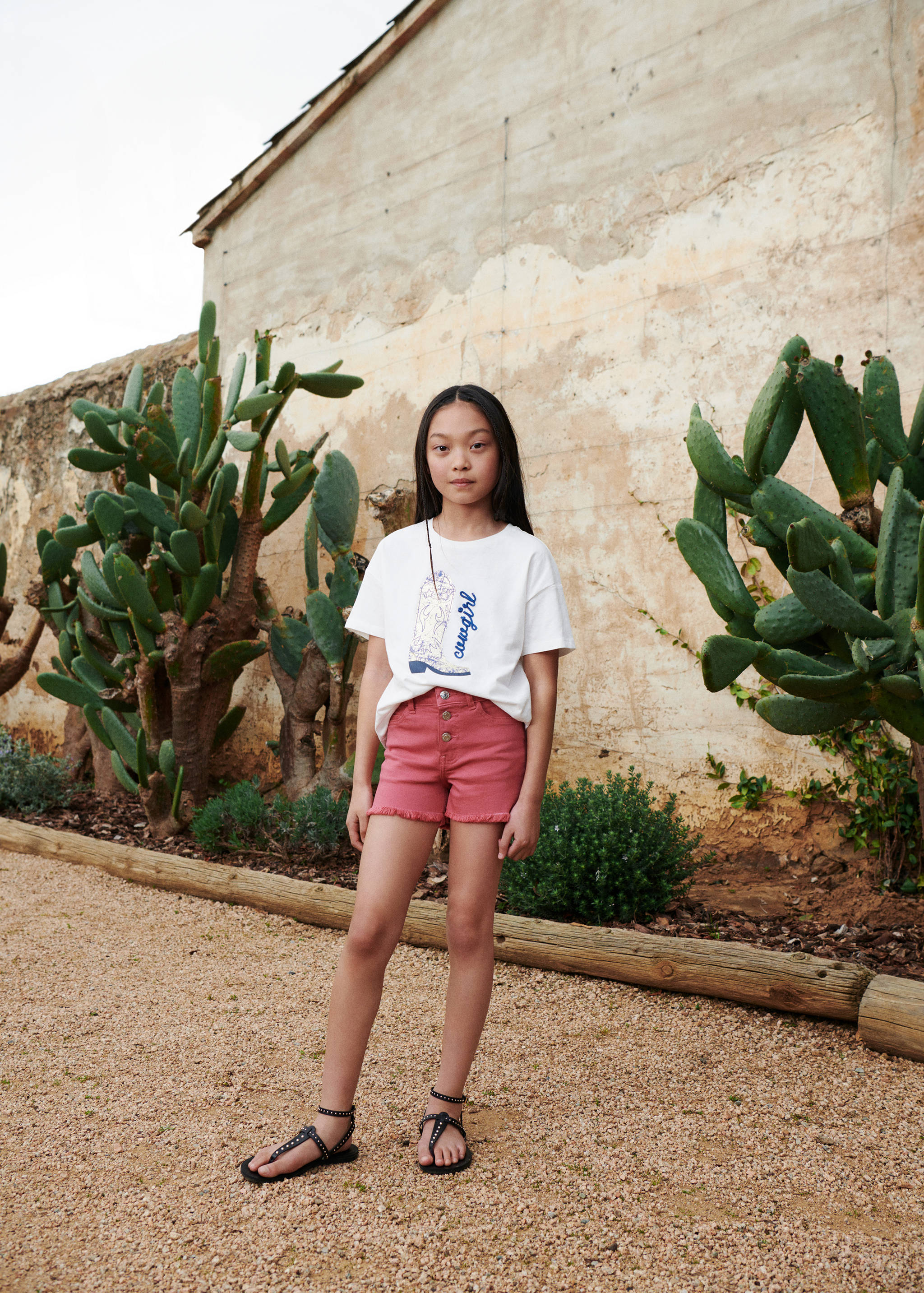 Denim shorts with buttons - Details of the article 5