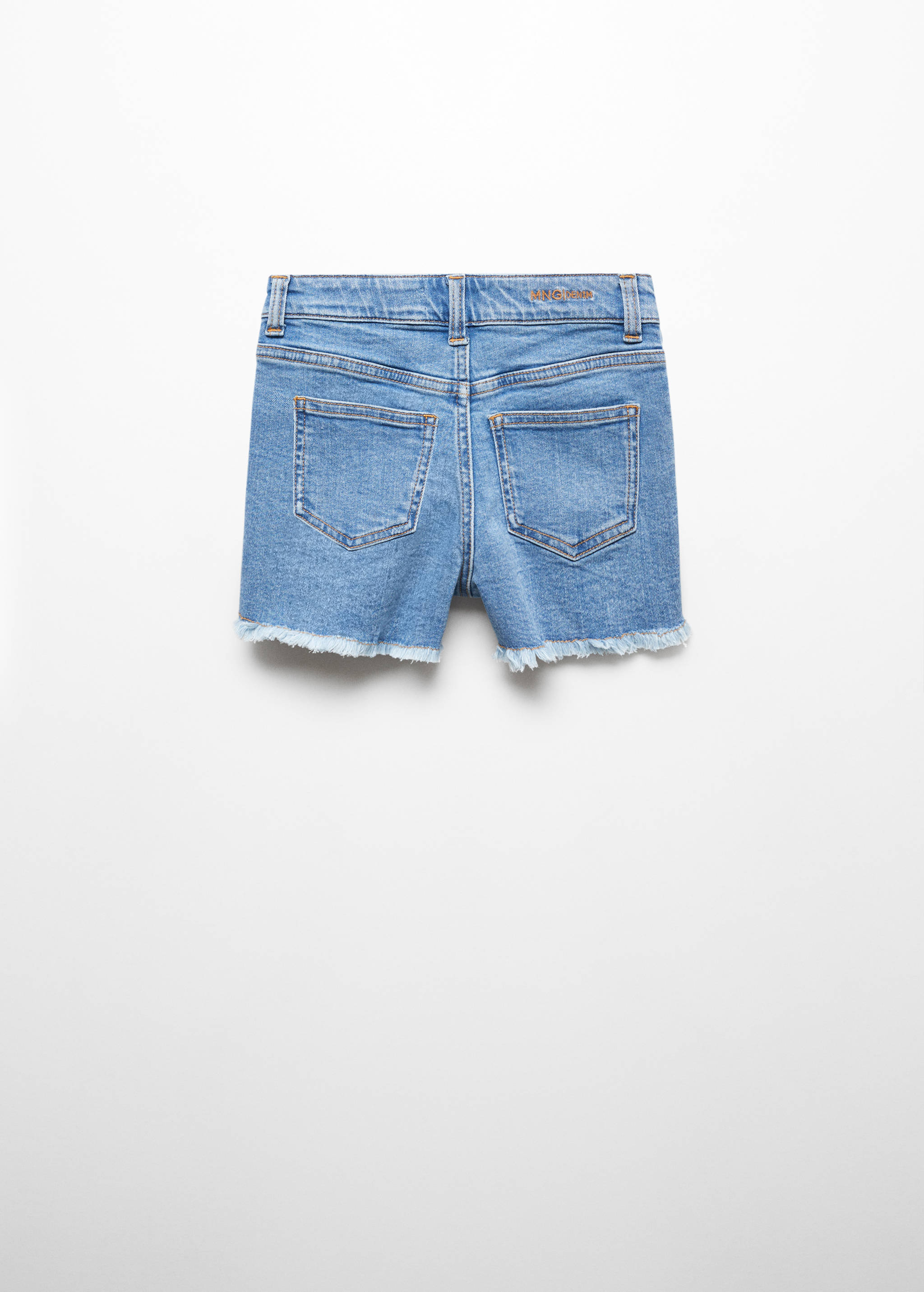Denim shorts with buttons - Reverse of the article