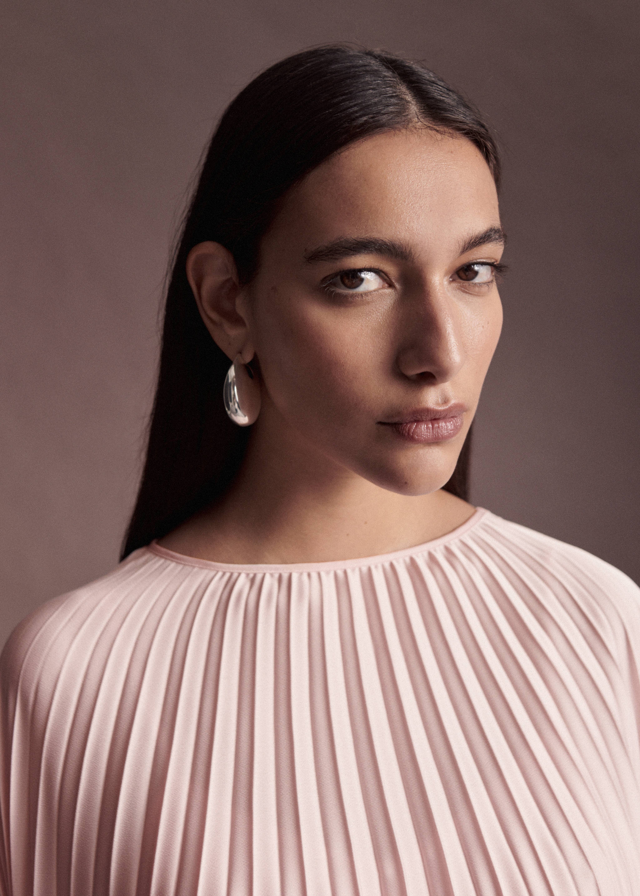 Овальные объемные серьги - Общий план