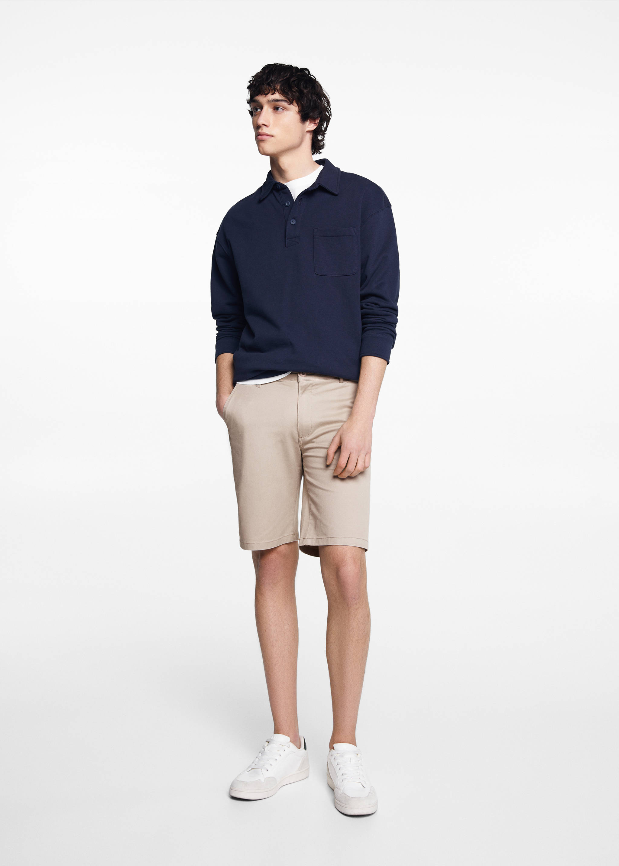 Bermuda slim-fit coton - Plan général