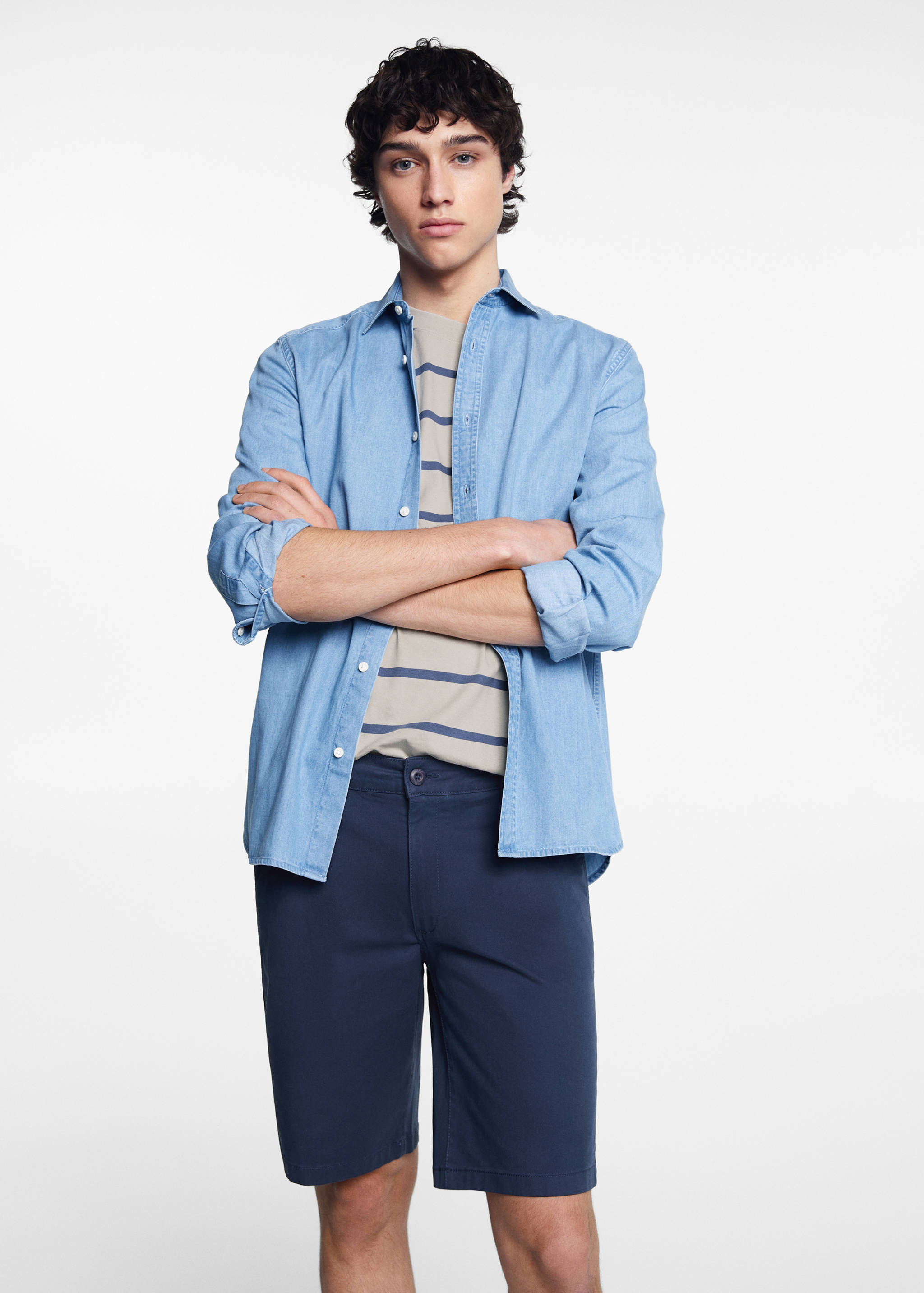 Bermuda slim-fit coton - Plan moyen