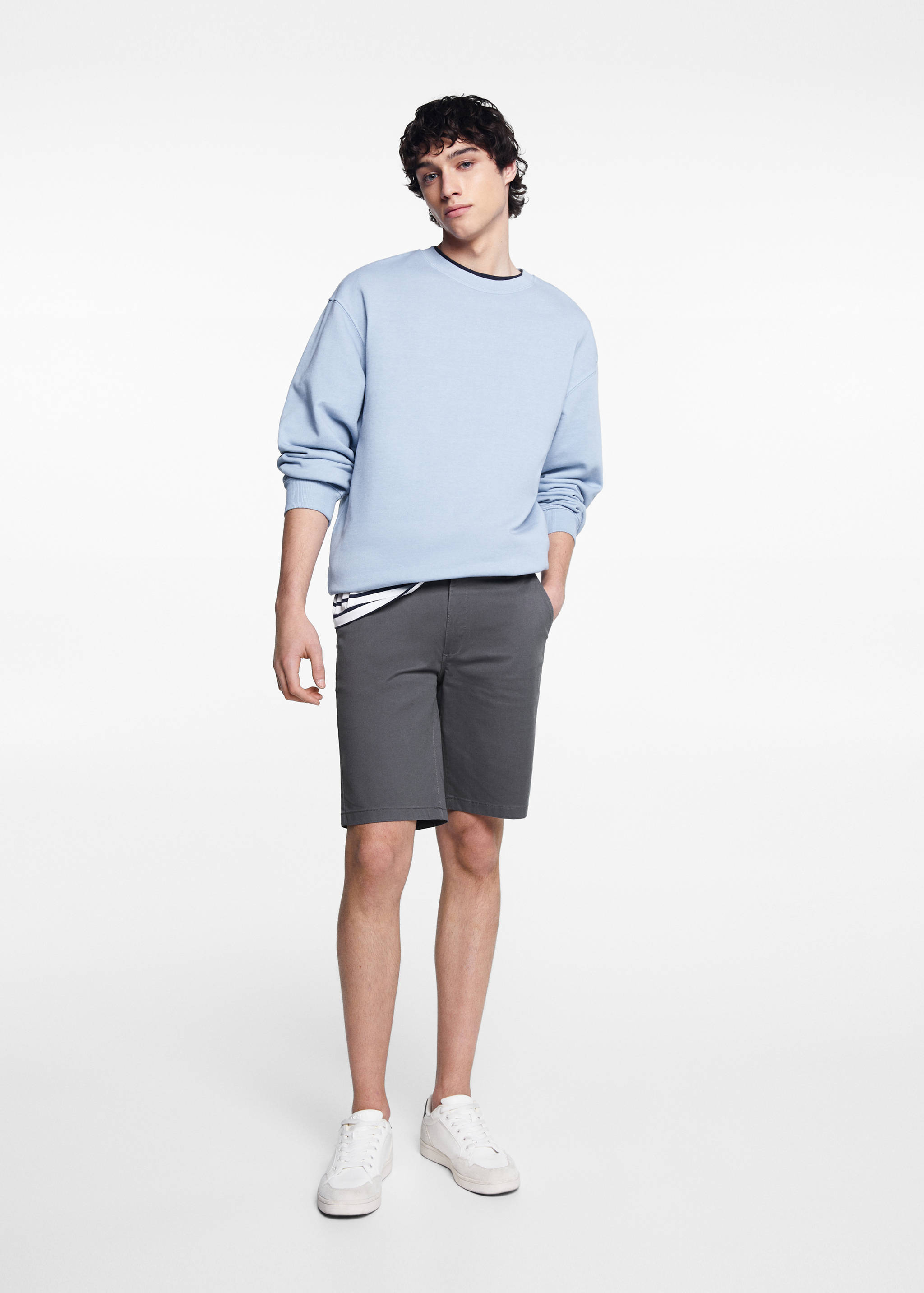 Bermuda slim-fit coton - Plan général