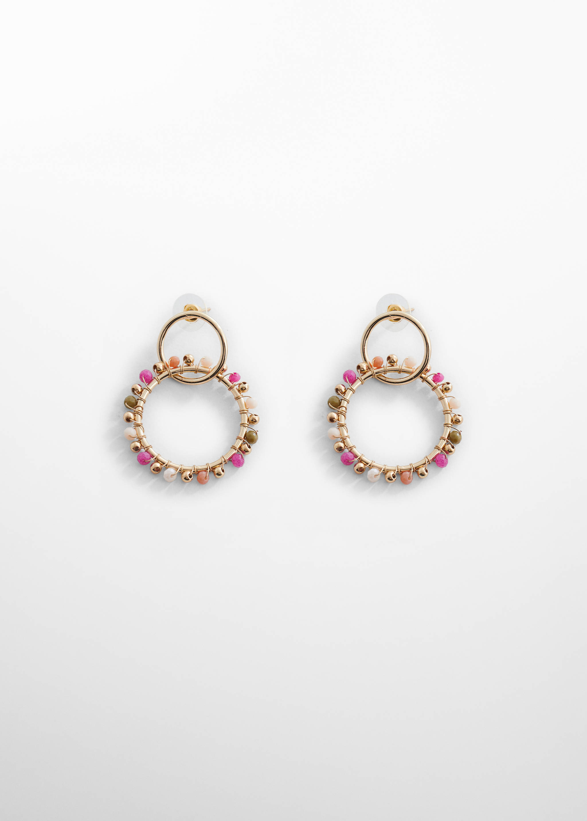 Brincos com contas de vidro - Artigo sem modelo