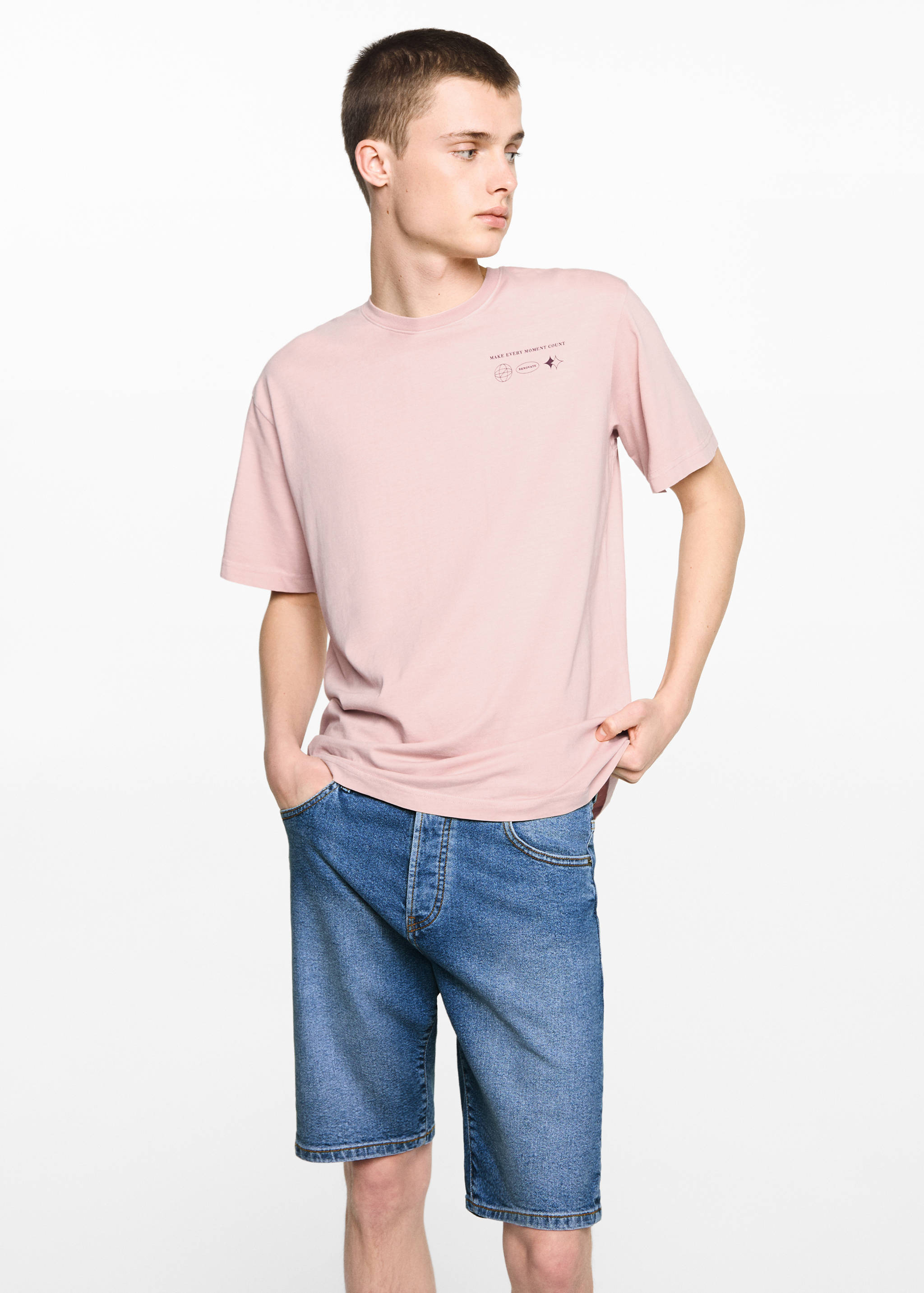 Βερμούδα denim βαμβάκι - Μεσαίο πλάνο