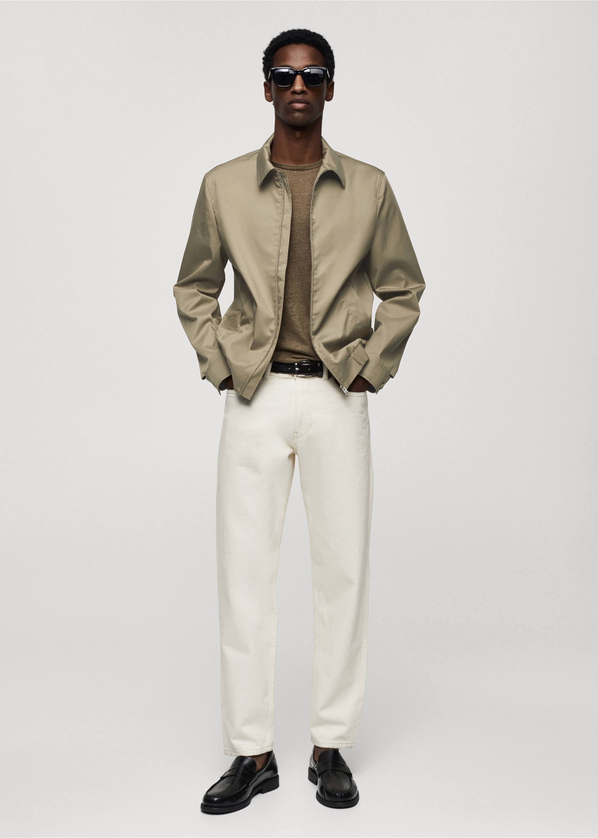 Bomber jacket with zip - General plane, Khaki. Ref: 67016314-00.