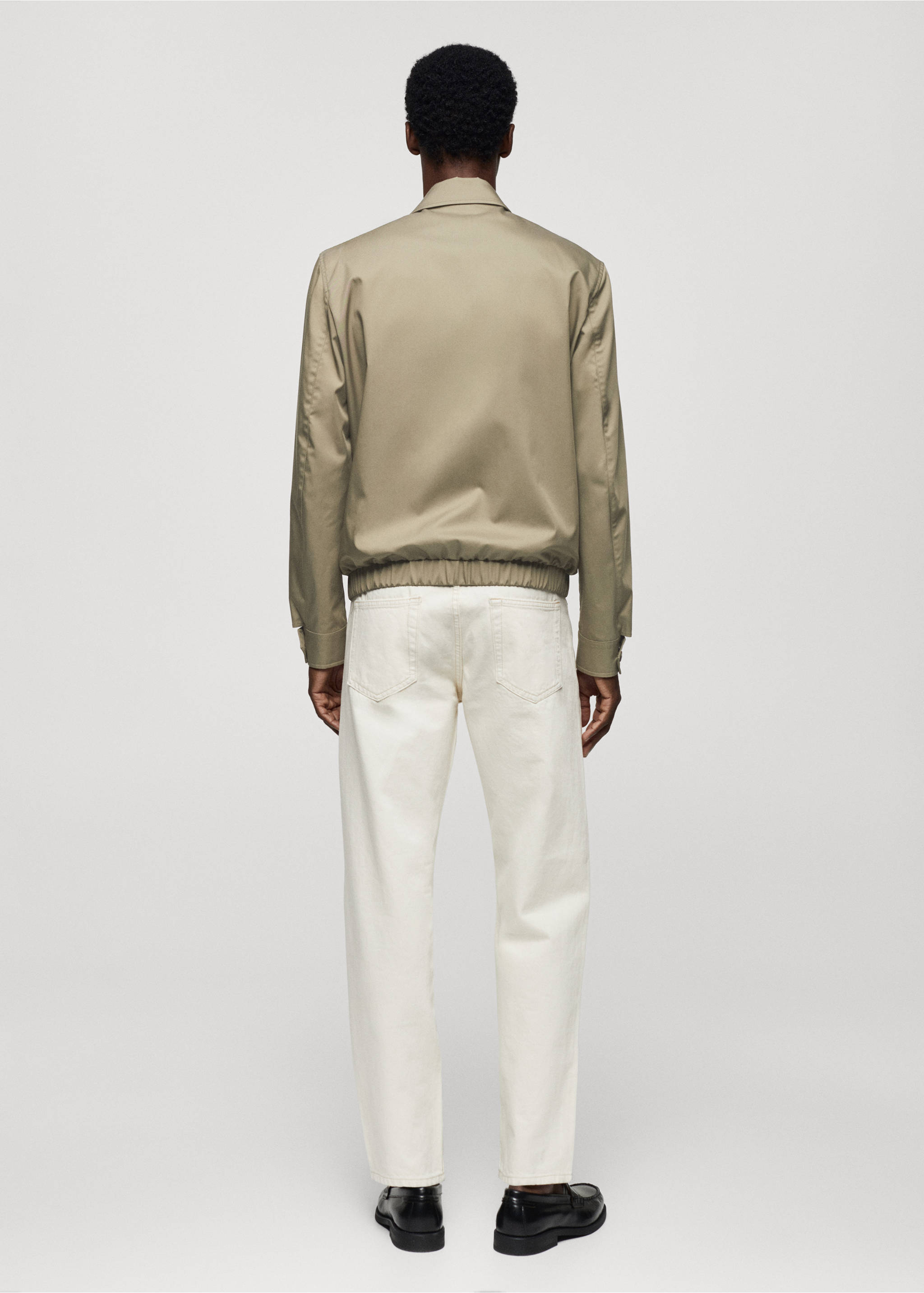 Bomber jacket with zip - Reverse of the article, Khaki. Ref: 67016314-00.