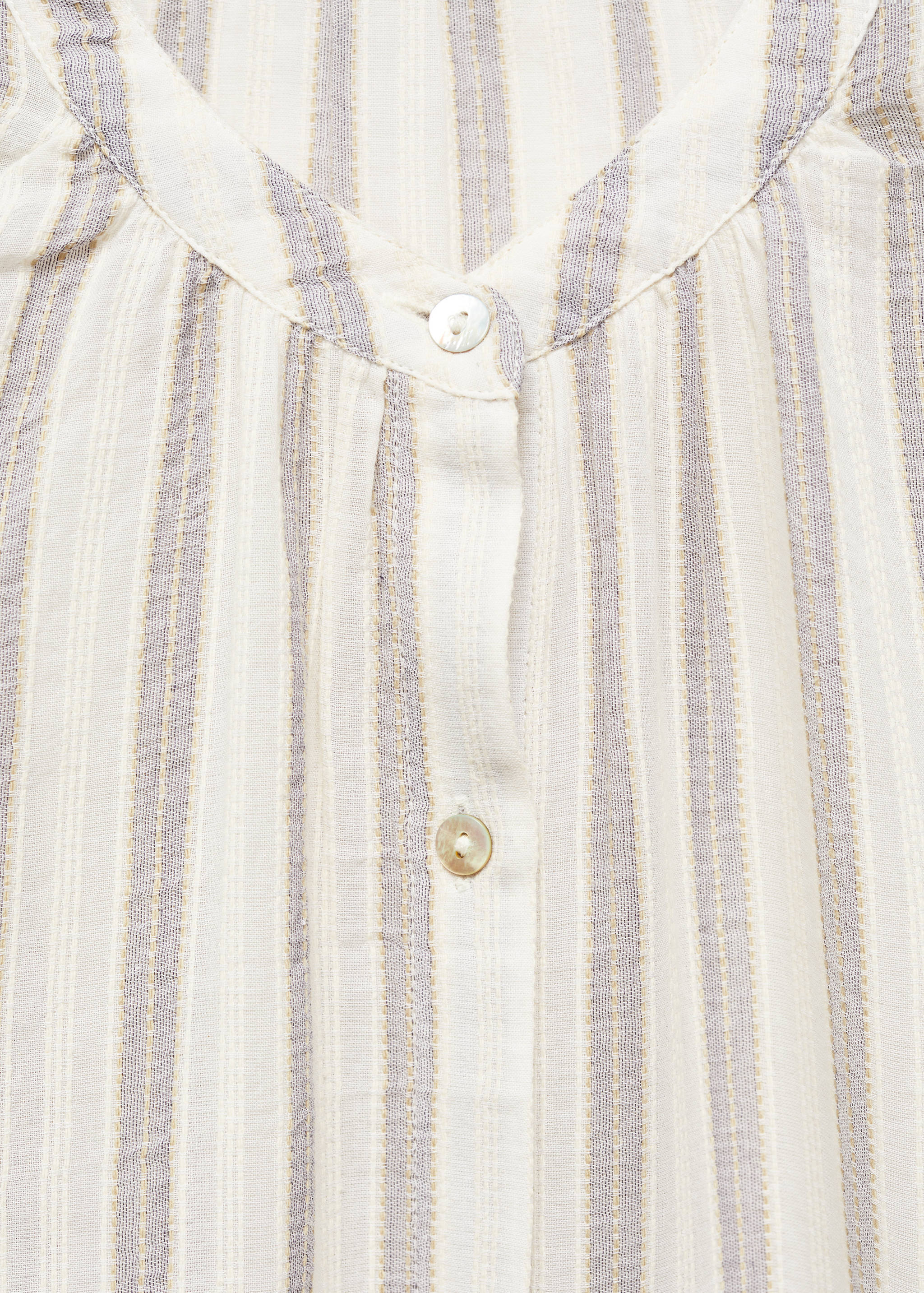 Puffed sleeves striped shirt - Details of the article 8