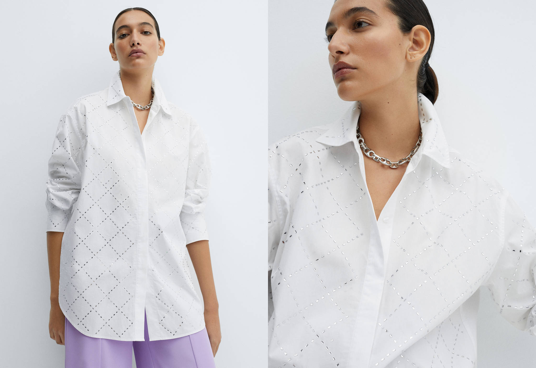 Cotton strass shirt - Panoramic plane