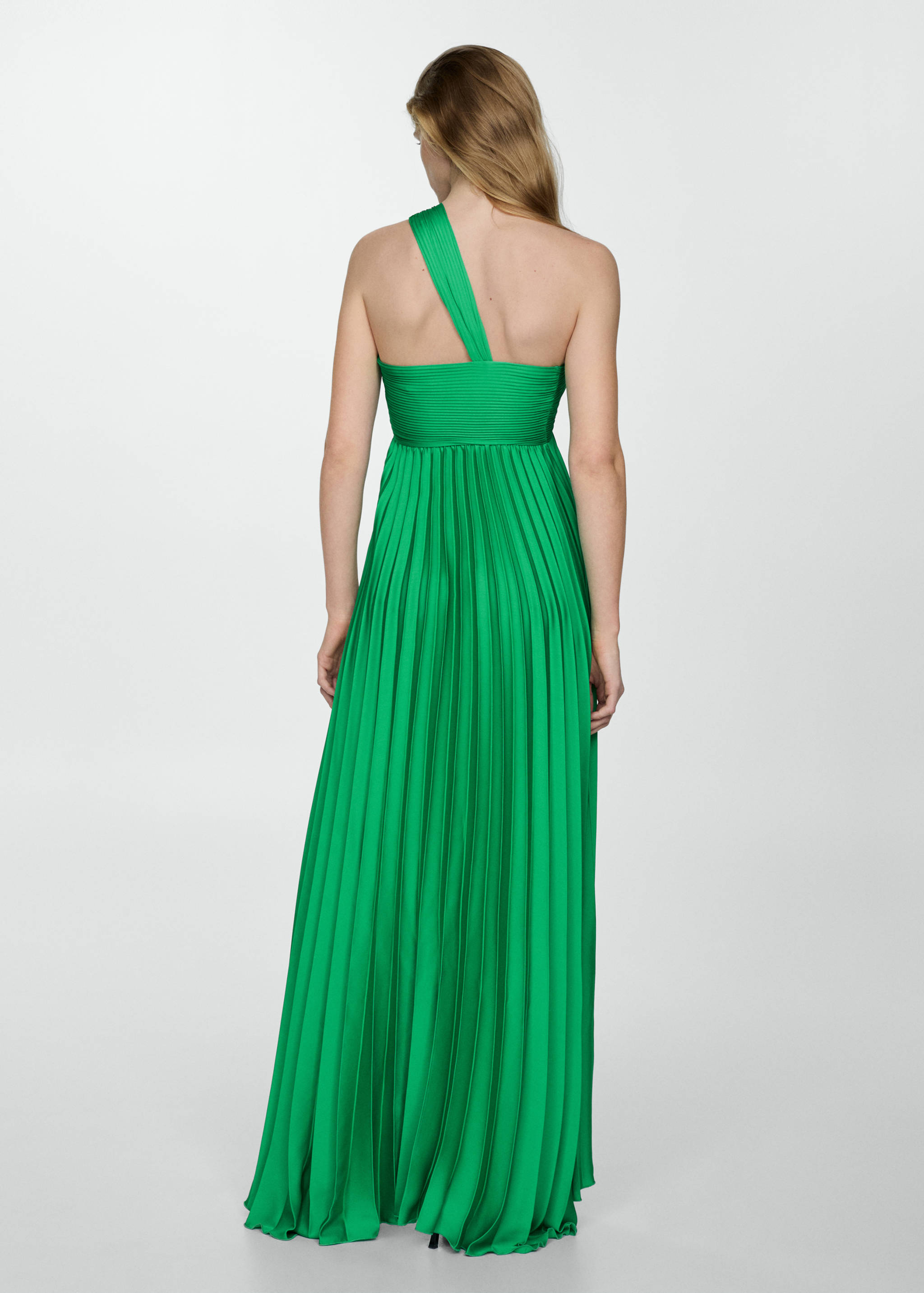 Asymmetrical pleated dress - Reverse of the article