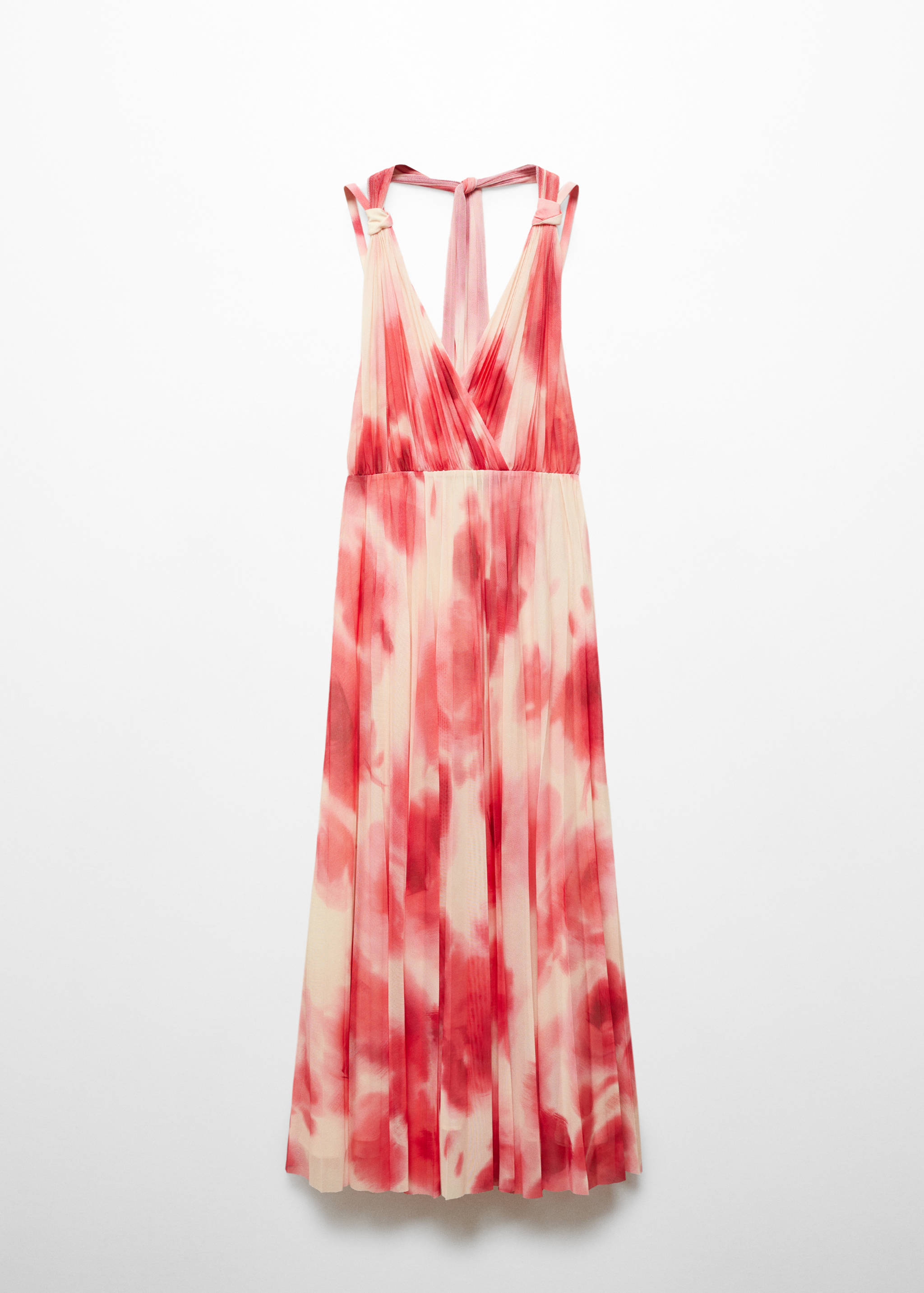 Принтованное платье с плиссировкой - Изделие без модели