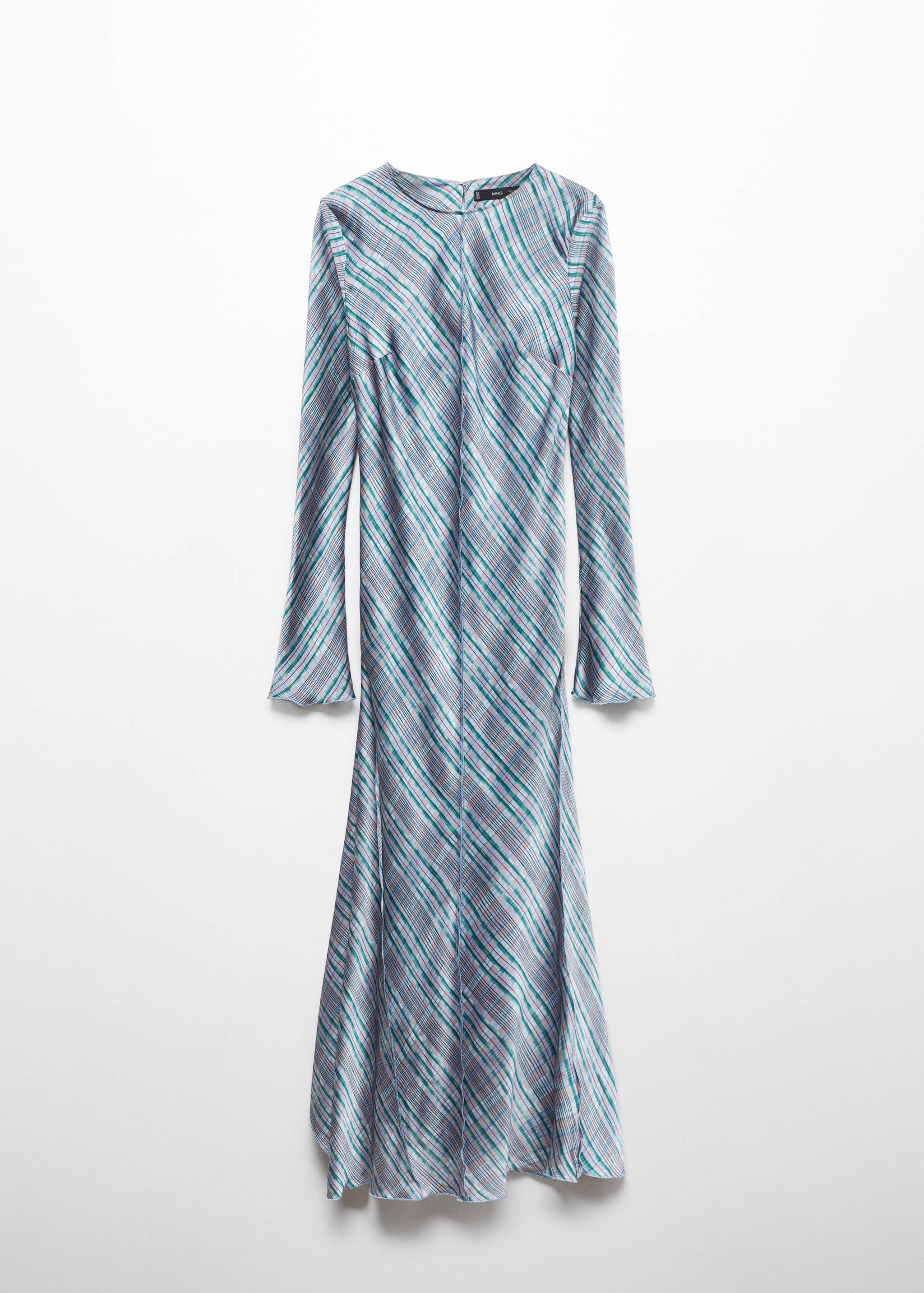 Satin check dress - Article without model
