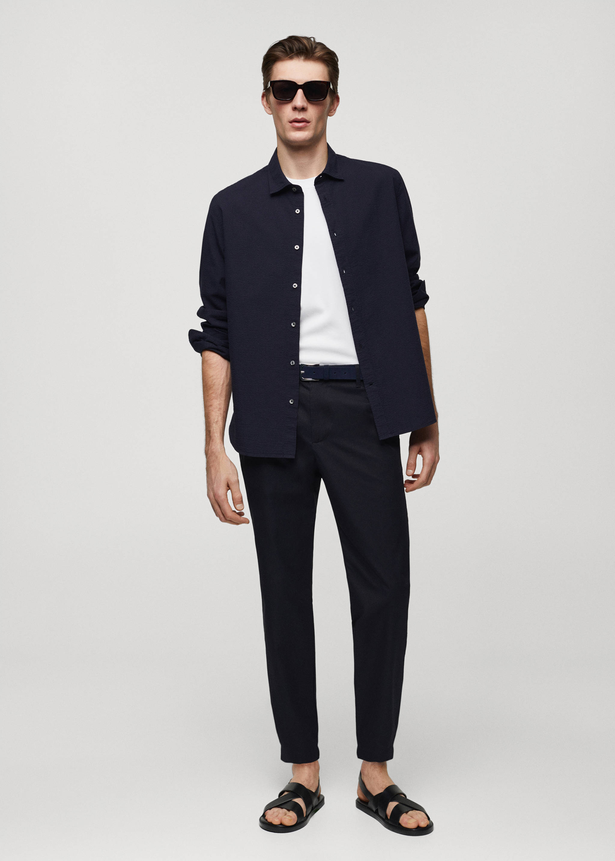 Pantalon slim-fit 100 % coton - Plan général