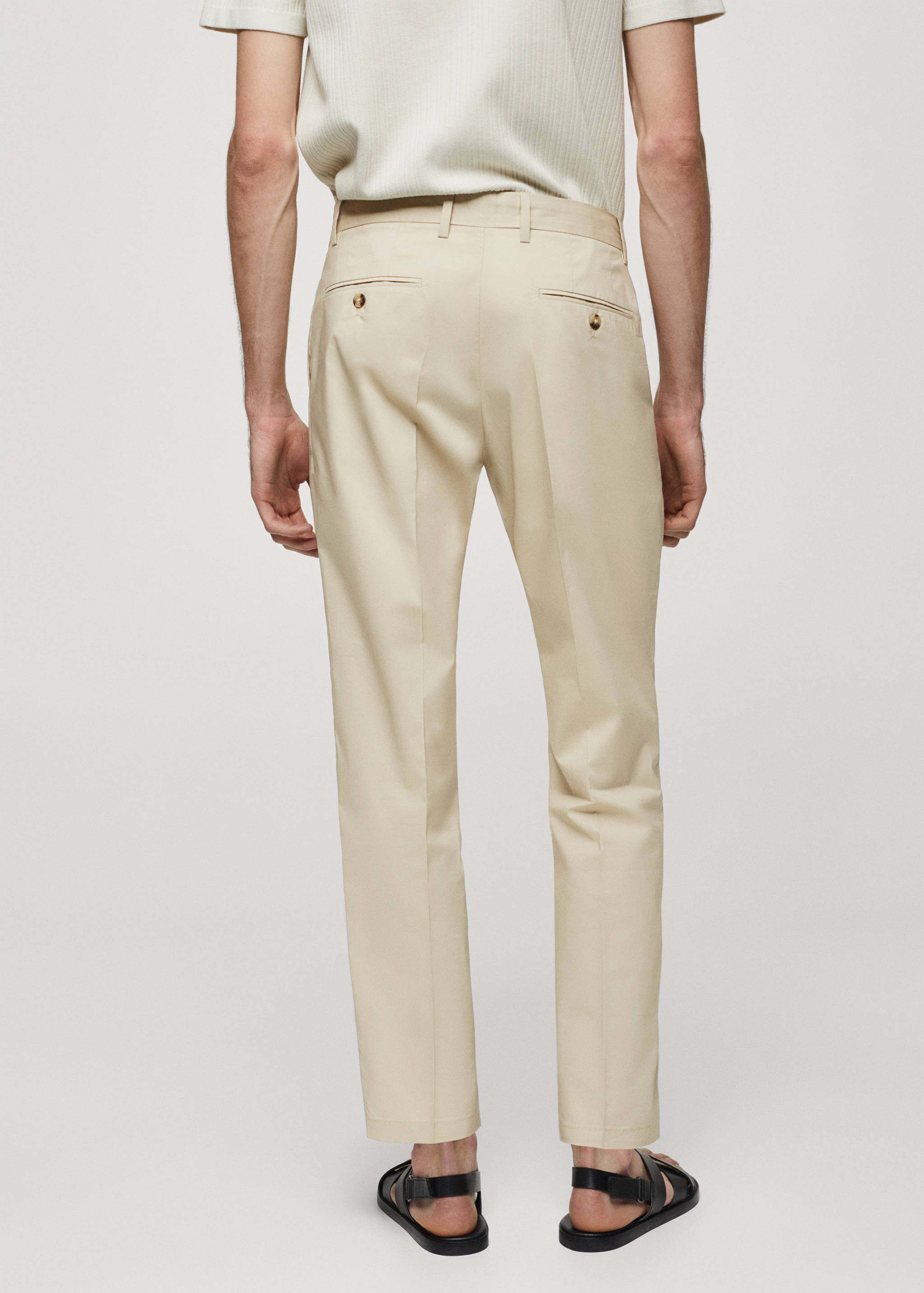 Pantalon coton slim-fit pinces - Verso de l’article