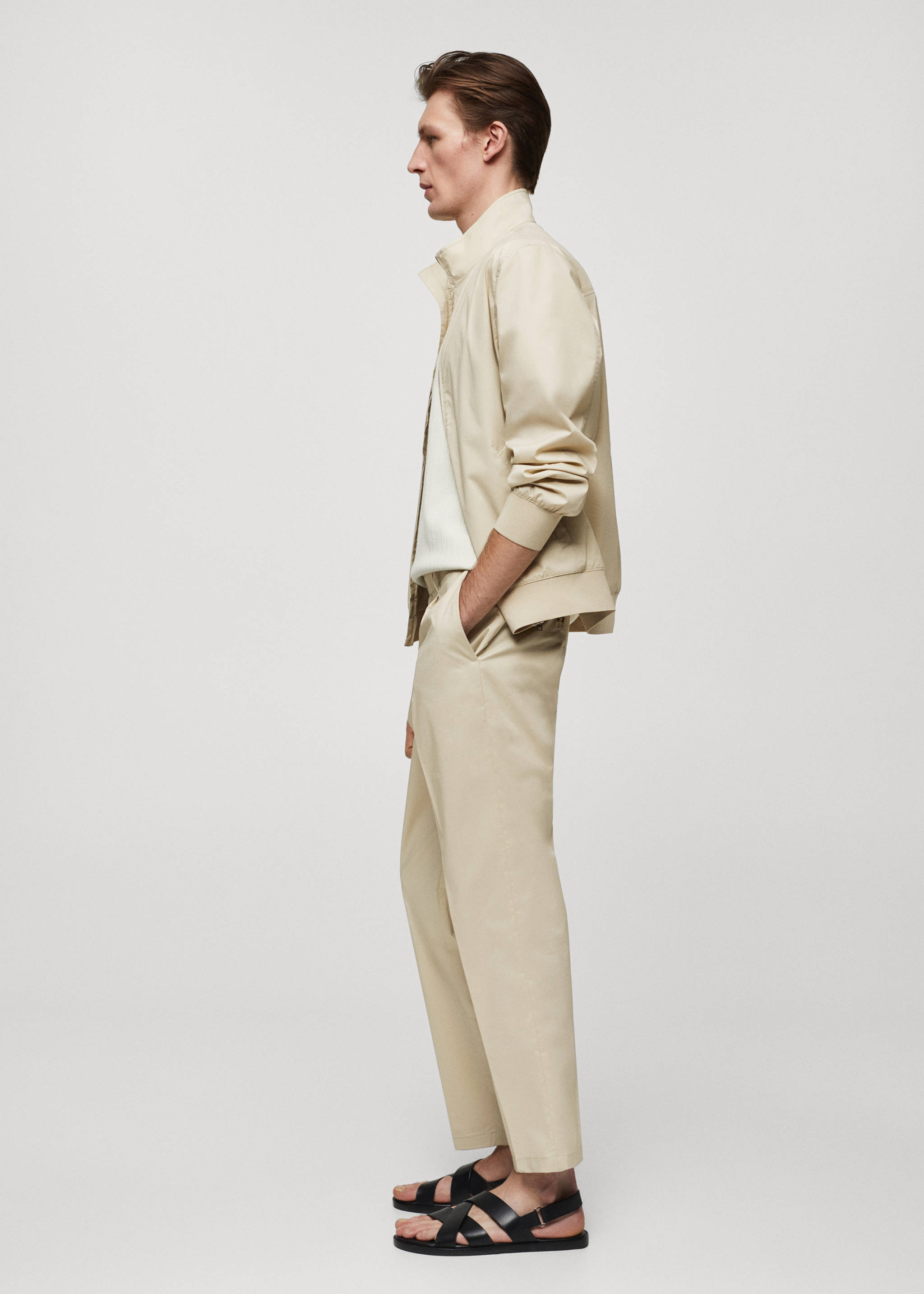 Pantalon coton slim-fit pinces - Détail de l'article 2