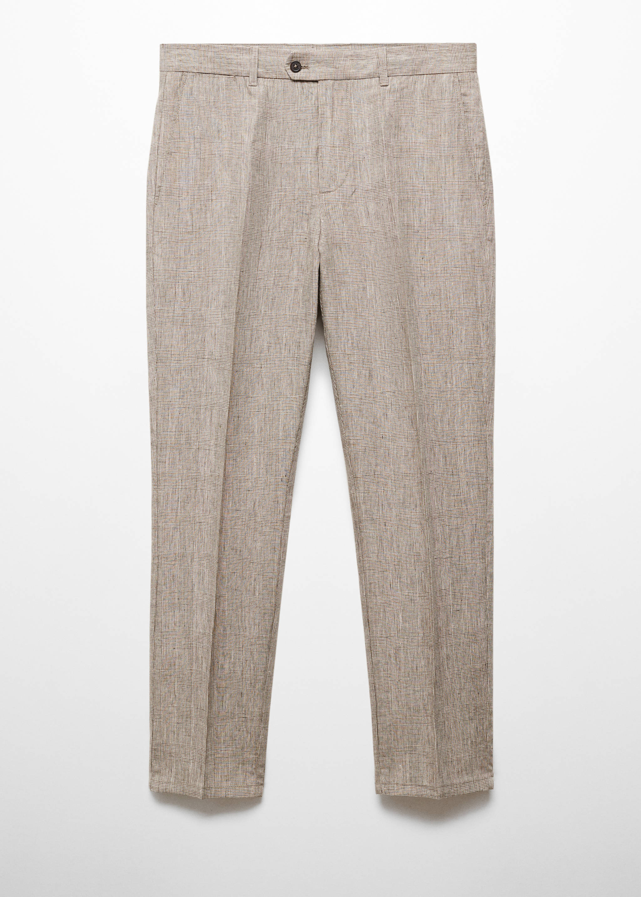 Pantalon 100 % lin prince-de-galles - Article sans modèle