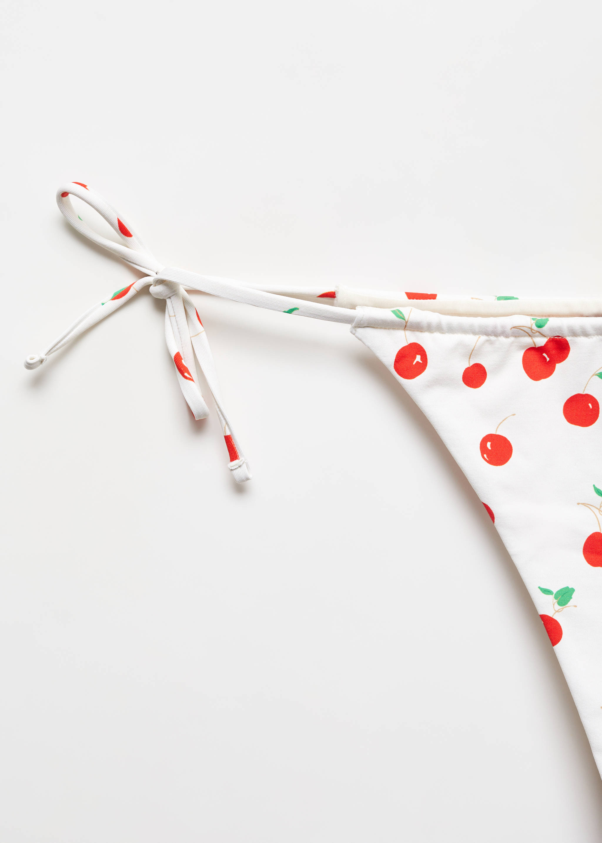 Printed Brazilian bikini bottoms - Details of the article 8, White. Ref: 67016736-00.