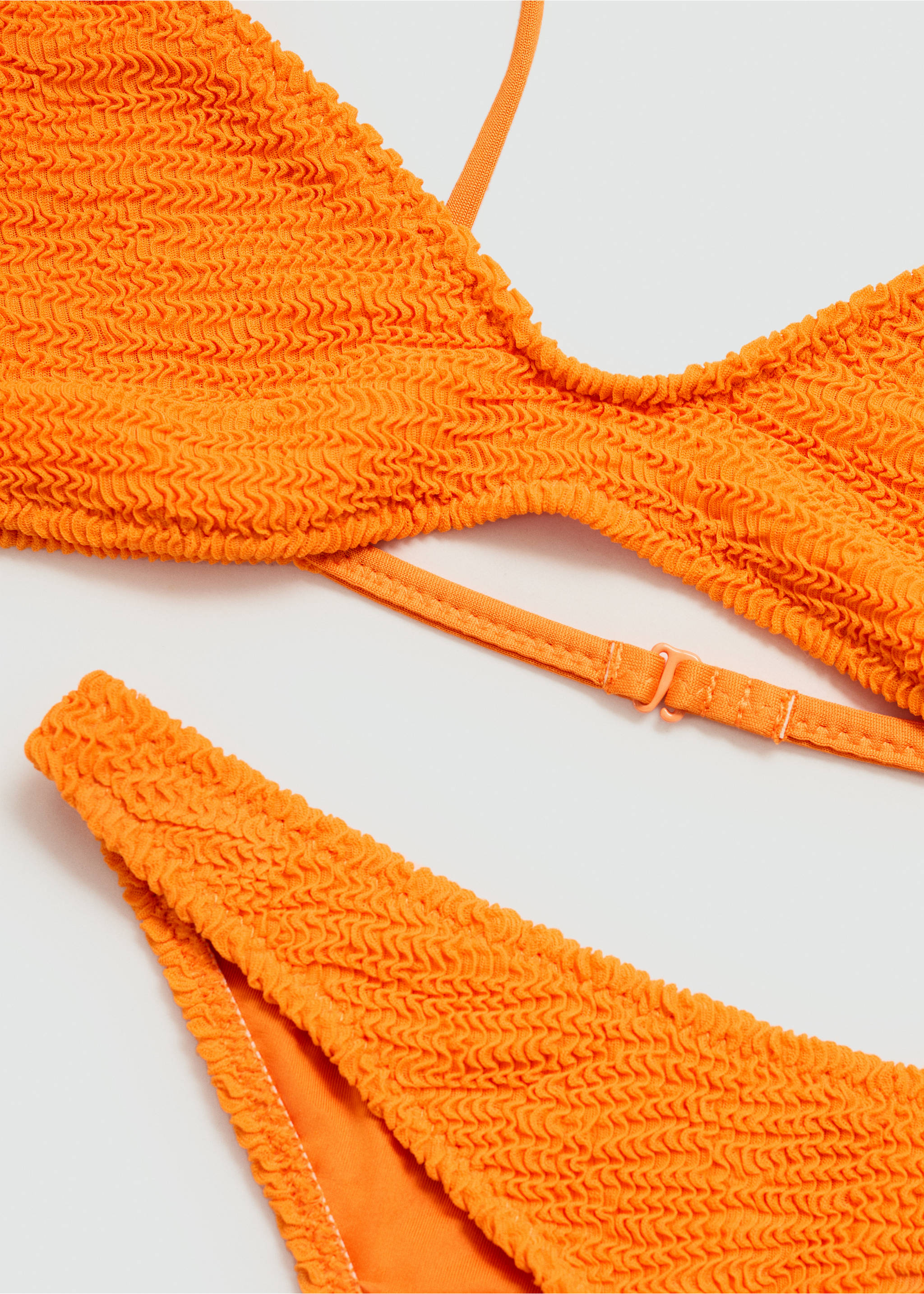 Classic textured bikini briefs - Details of the article 8, Orange. Ref: 67016749-00.