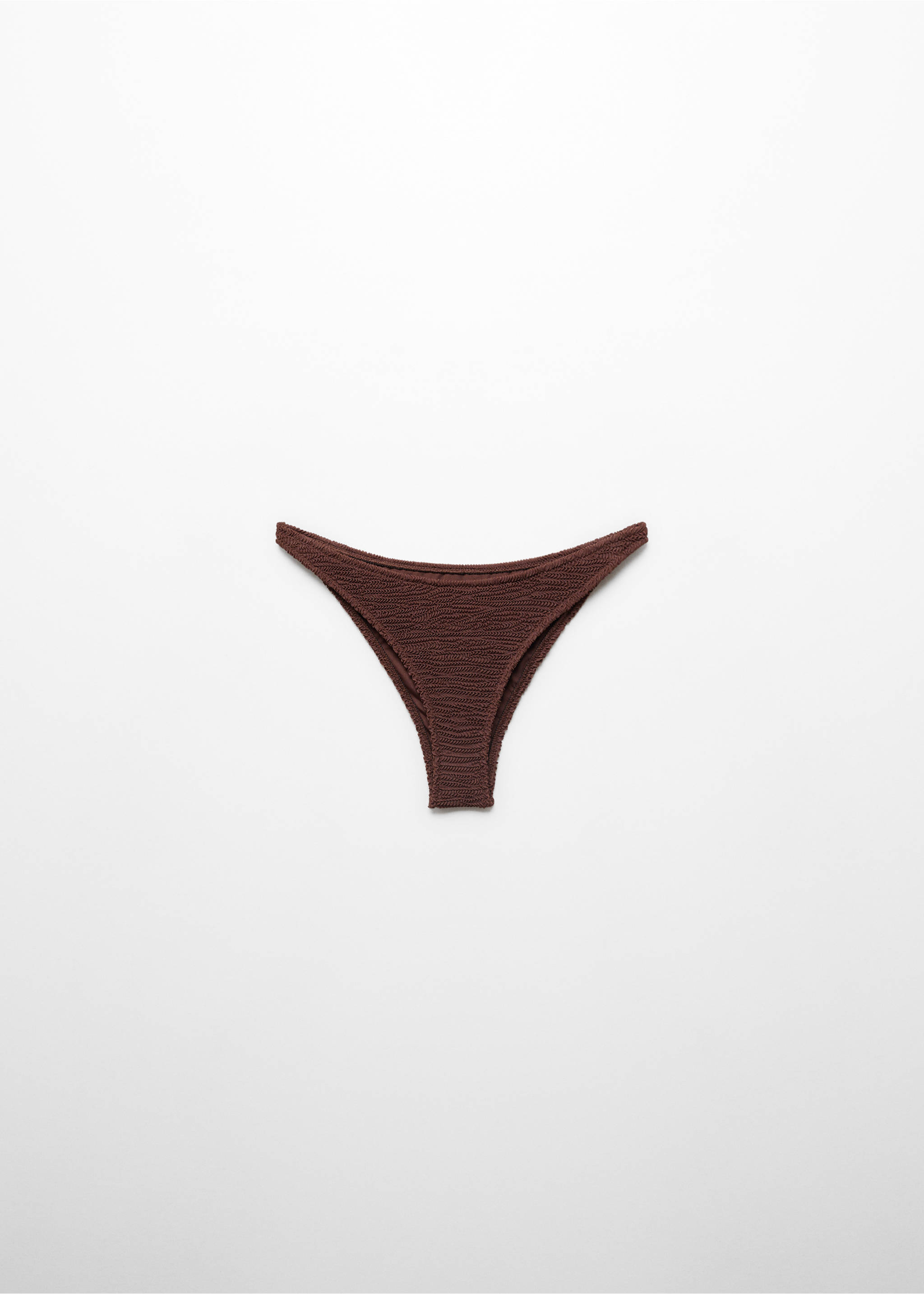 Classic textured bikini briefs - Article without model, Chocolate. Ref: 67016749-00.