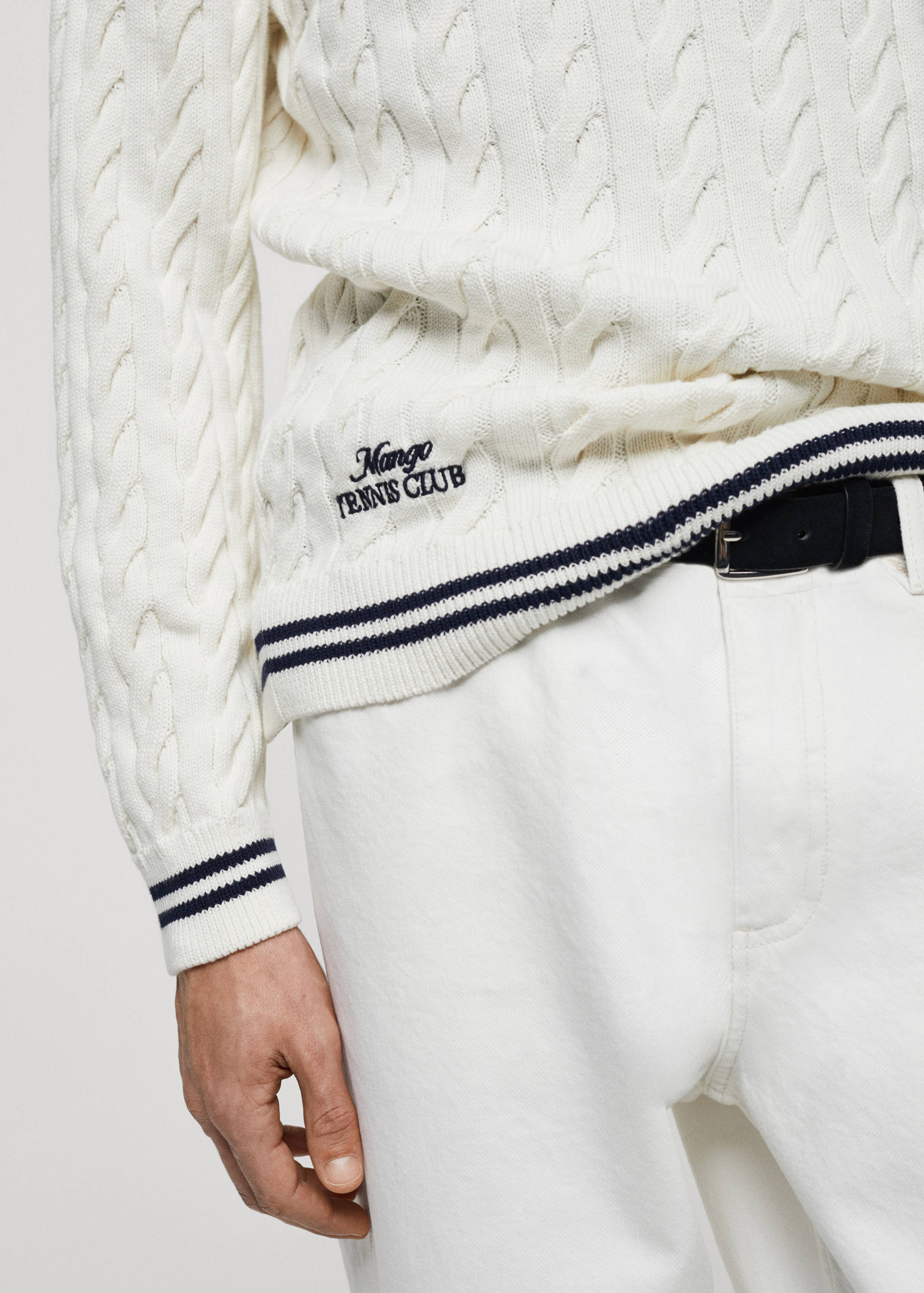 Pull-over rayures maille tressée - Détail de l'article 6