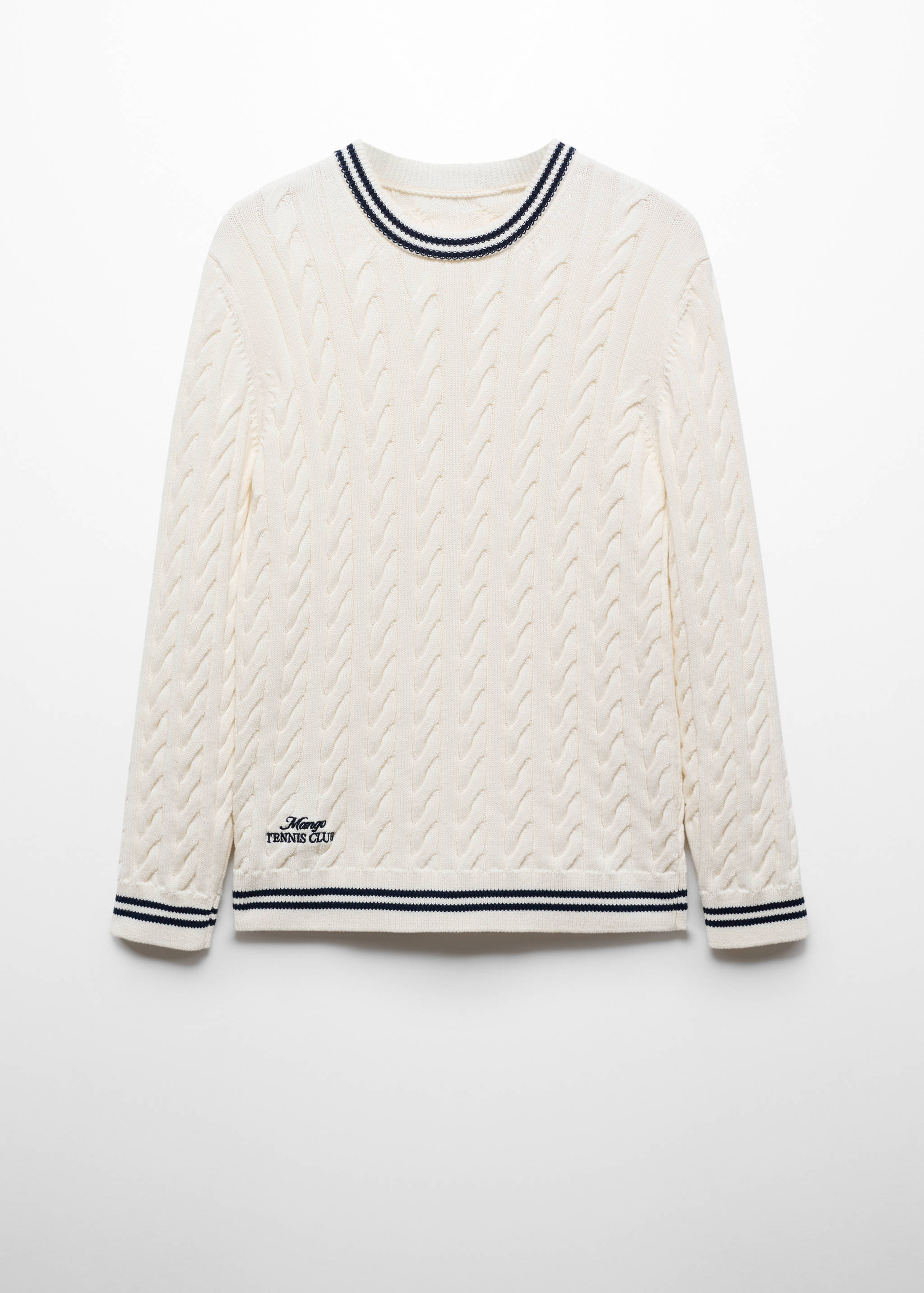 Pull-over rayures maille tressée - Article sans modèle