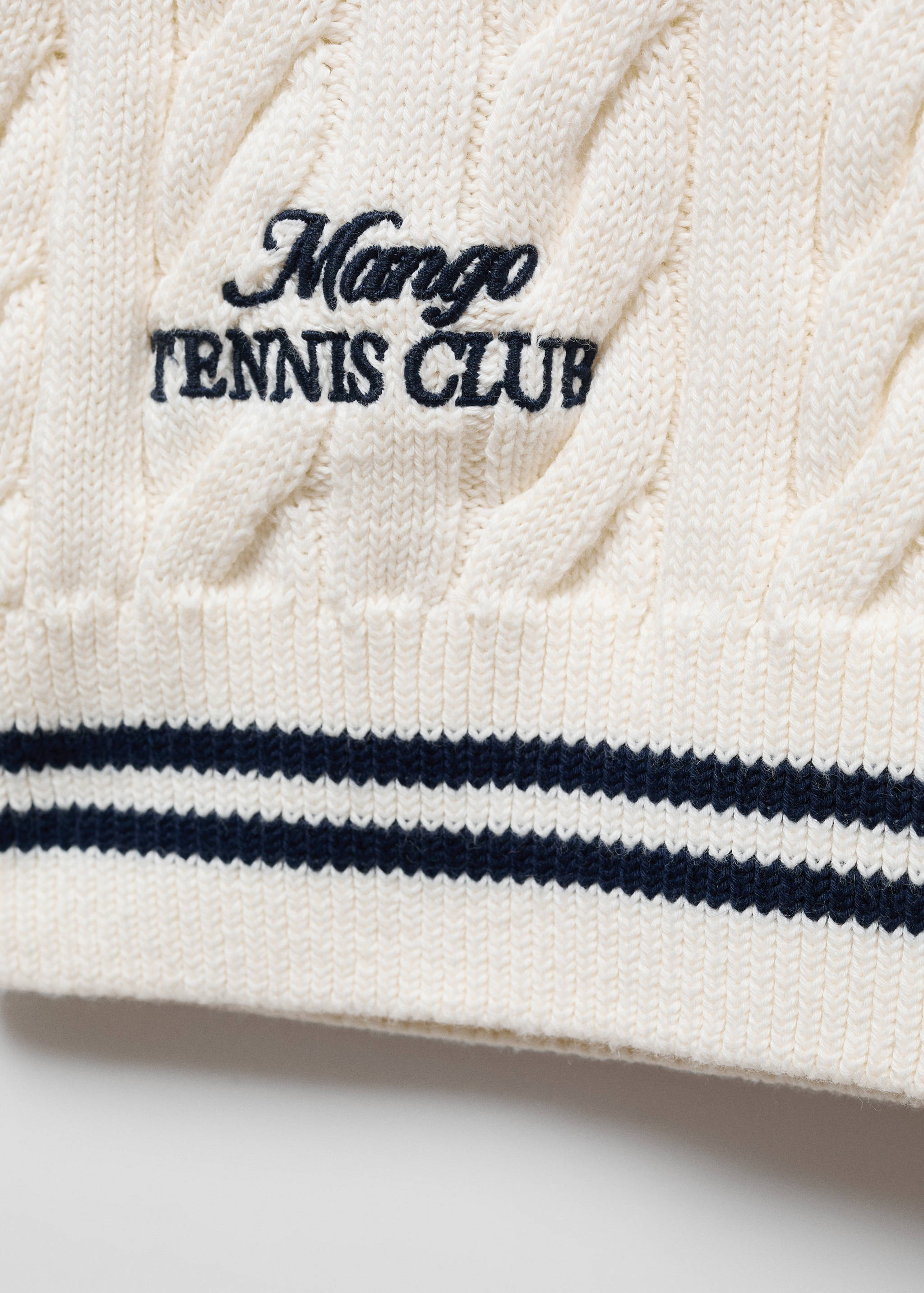 Pull-over rayures maille tressée - Détail de l'article 8